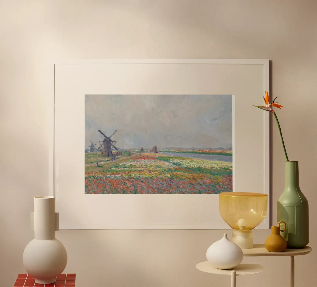 Monet - Tulip Fields near The Hague carta hahnemühle da ARTOTHEK