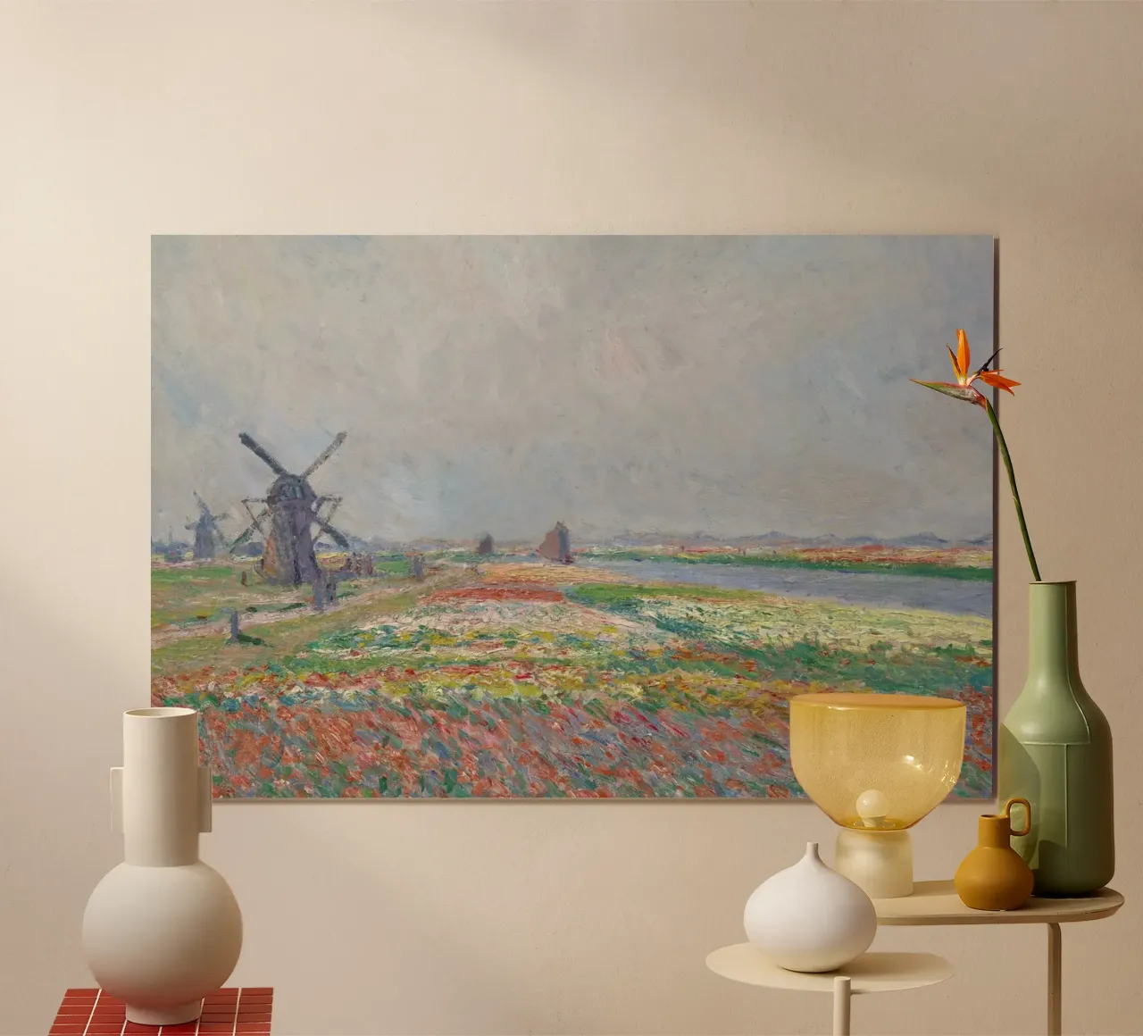 Monet - Tulip Fields near The Hague carta hahnemühle da ARTOTHEK