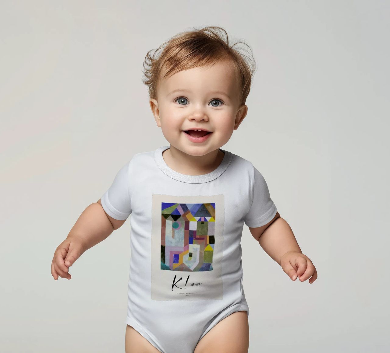 Klee - Colorful Architecture body neonato maniche corte da ARTOTHEK