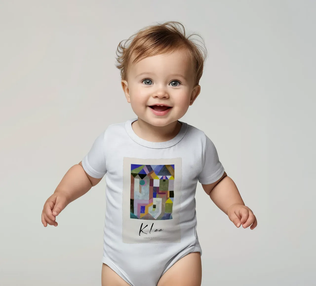 Klee - Colorful Architecture body neonato maniche corte da ARTOTHEK