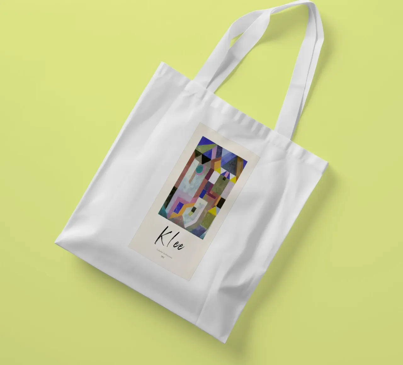 Klee - Colorful Architecture borsa in juta da ARTOTHEK