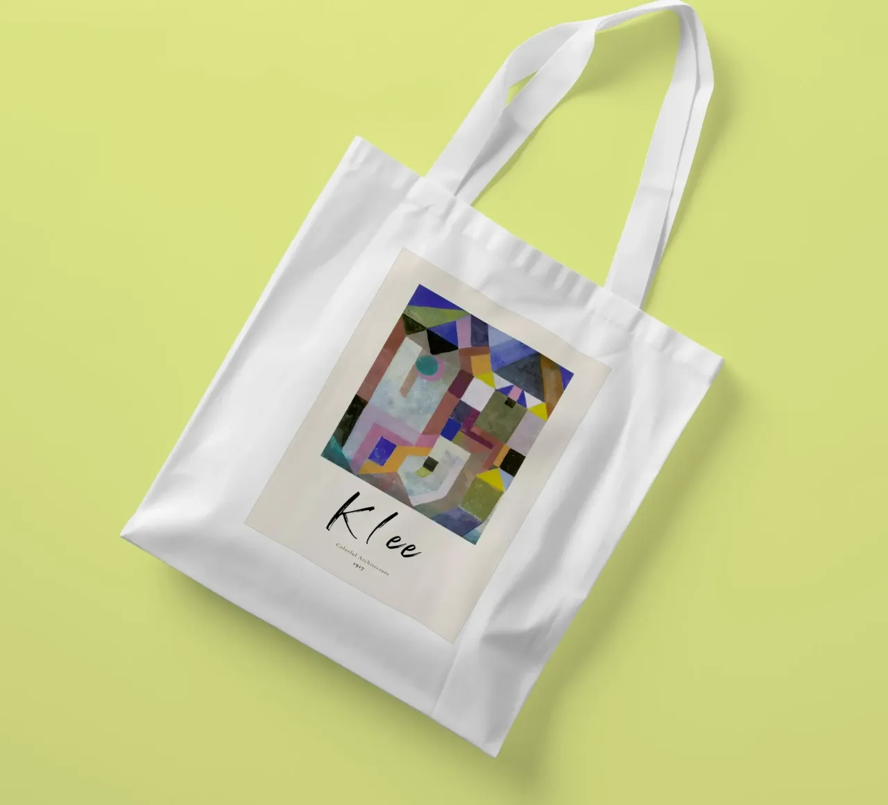 Klee - Colorful Architecture borsa in juta da ARTOTHEK