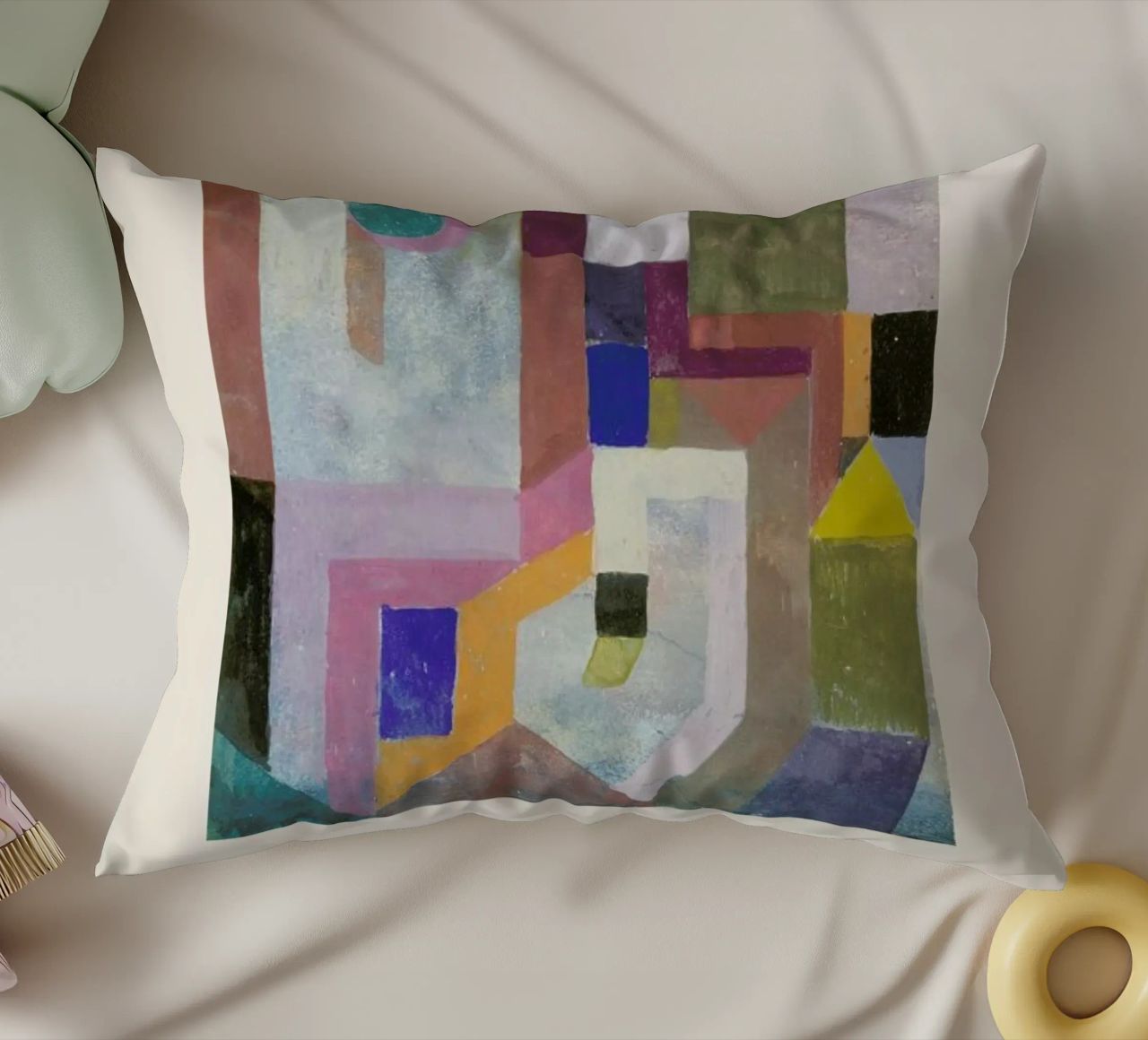 Klee - Colorful Architecture cuscino da ARTOTHEK