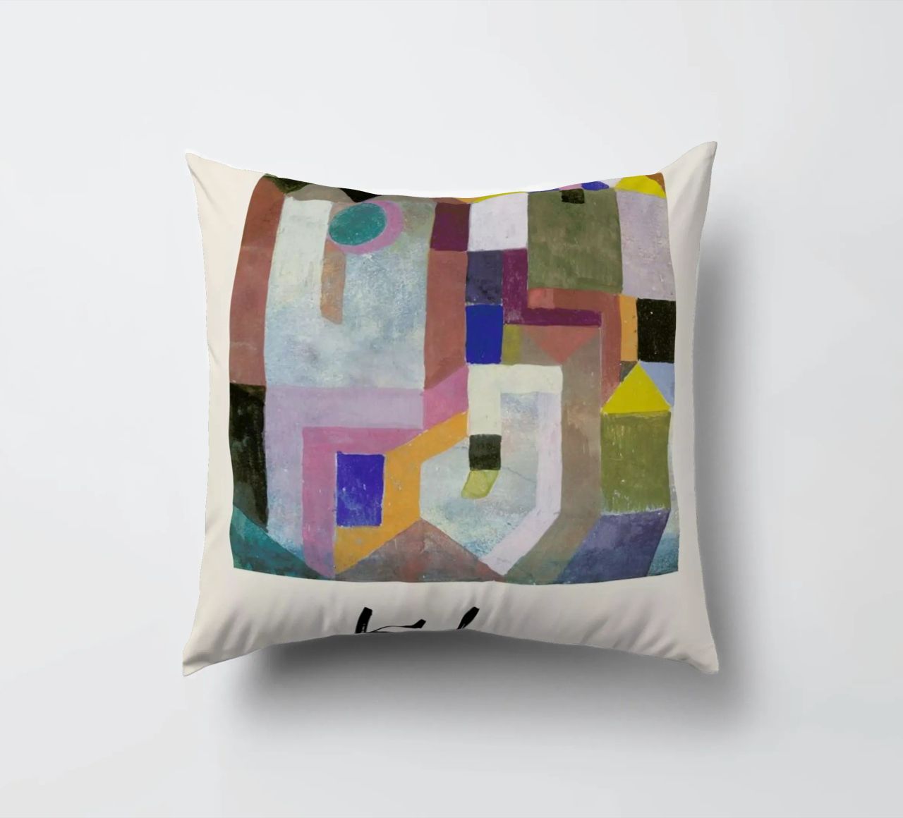 Klee - Colorful Architecture cuscino da ARTOTHEK