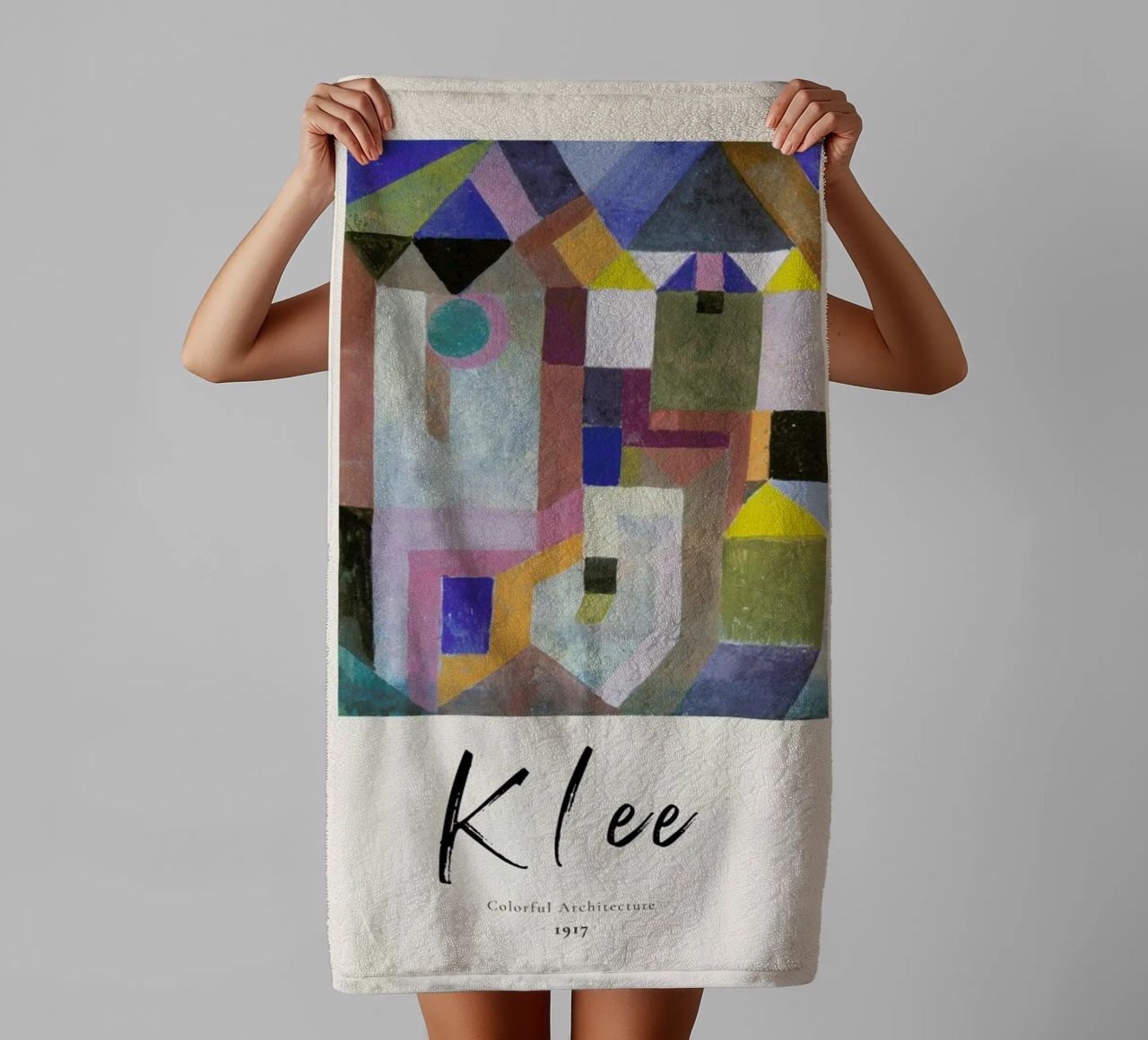 Klee - Colorful Architecture asciugamano da bagno da ARTOTHEK