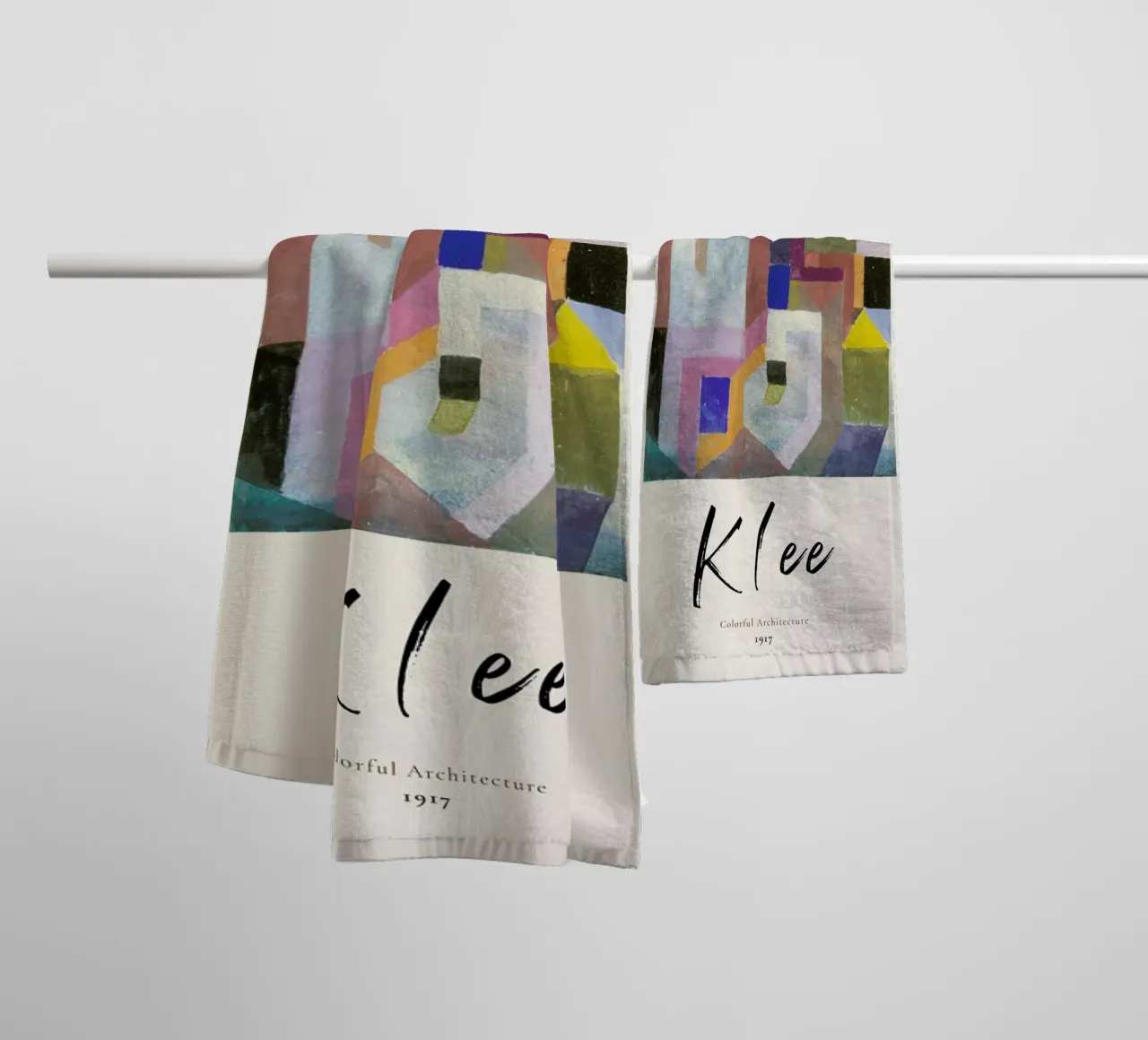 Klee - Colorful Architecture badhanddoek van ARTOTHEK