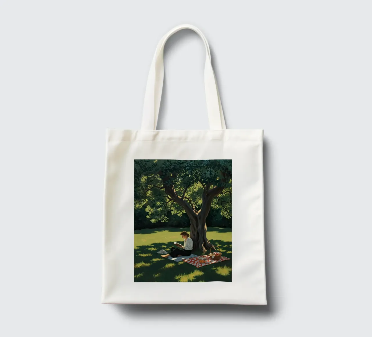 Leggere un libro borsa in juta da Art Center