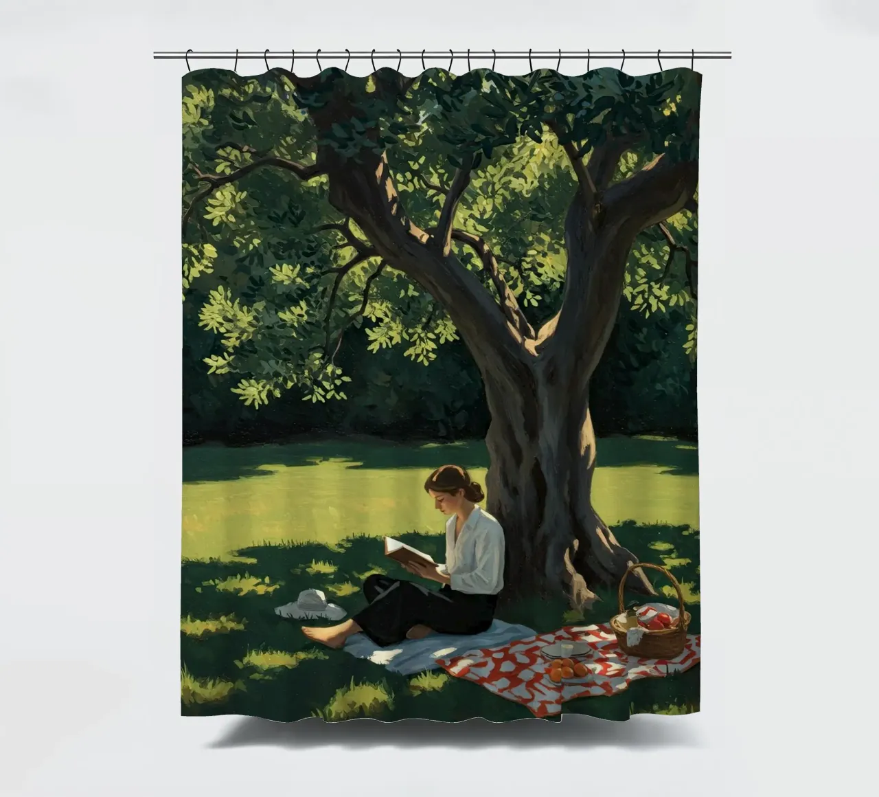 Leggere un libro tenda da doccia da Art Center