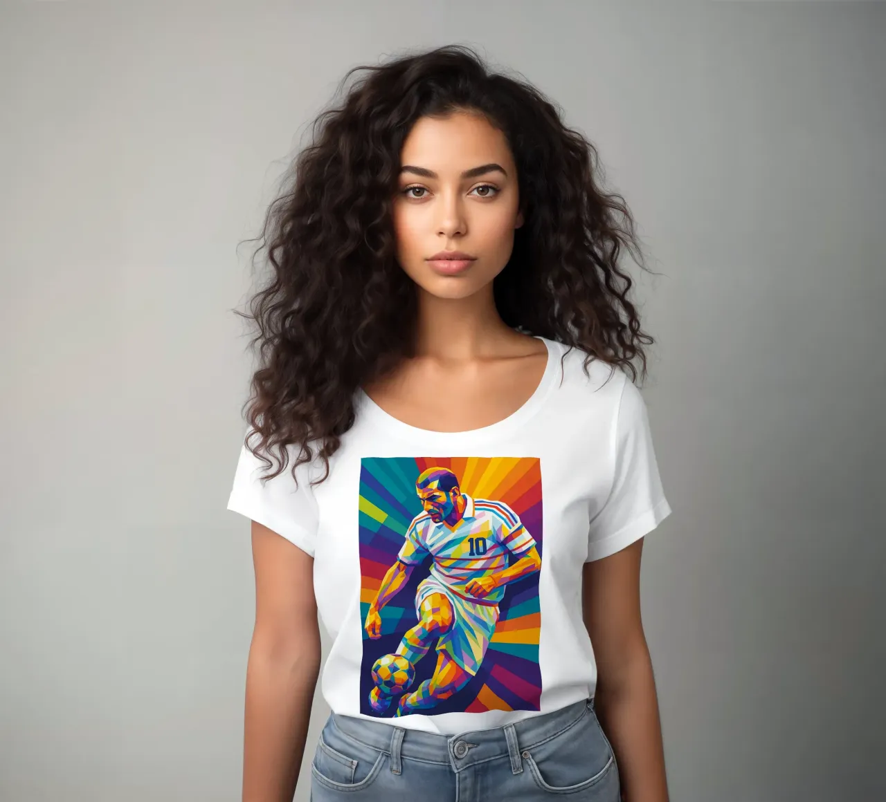 zinedine zidane women's fitted t-shirt by HopeStudio