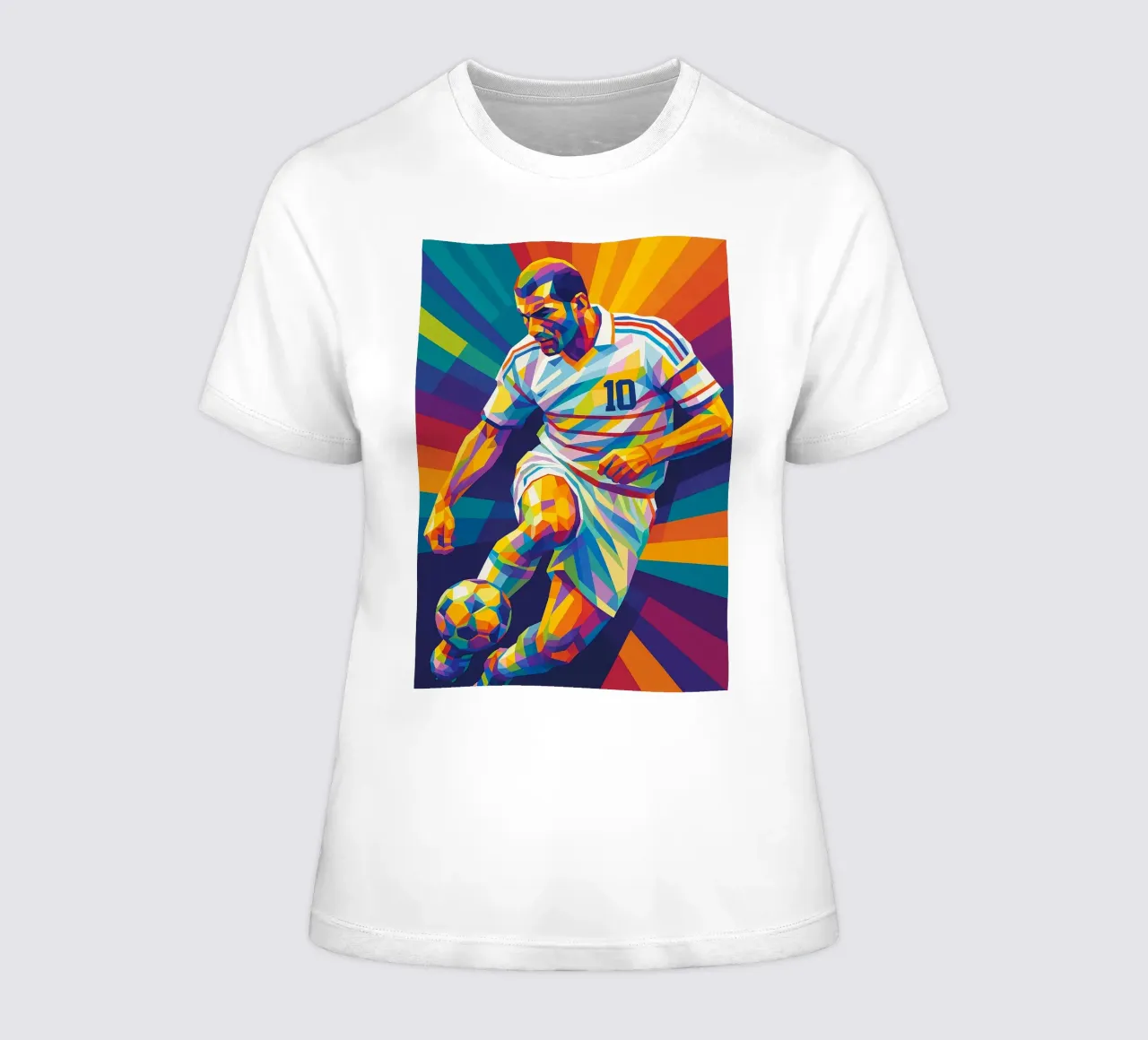 zinedine zidane women's fitted t-shirt by HopeStudio