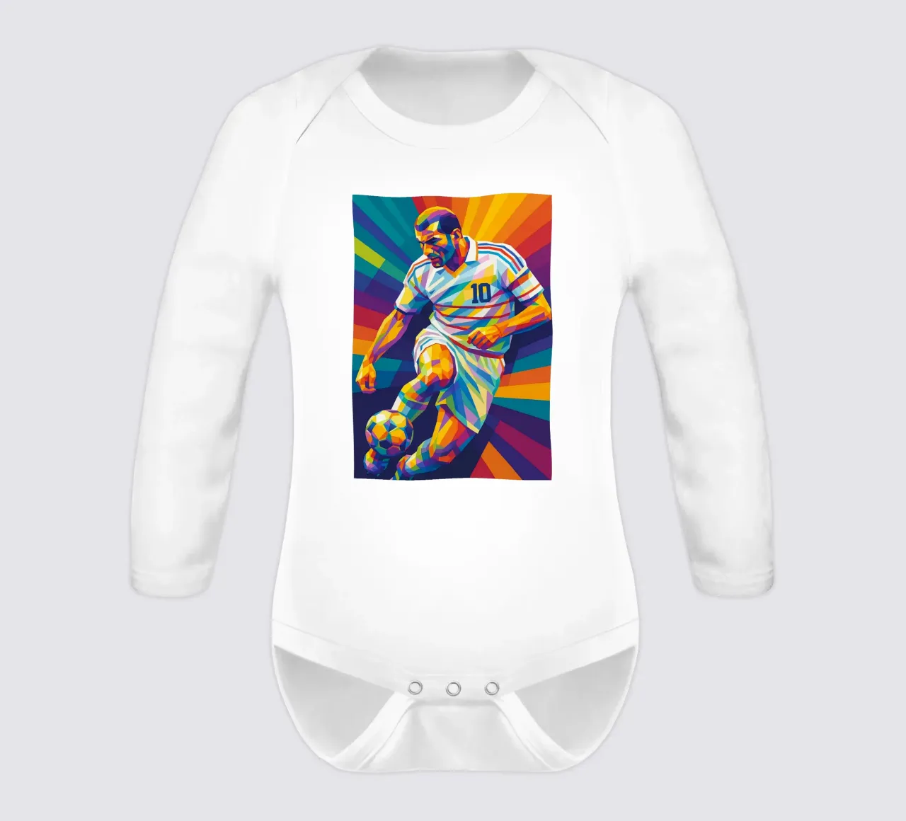 zinedine zidane long-sleeve baby romper by HopeStudio