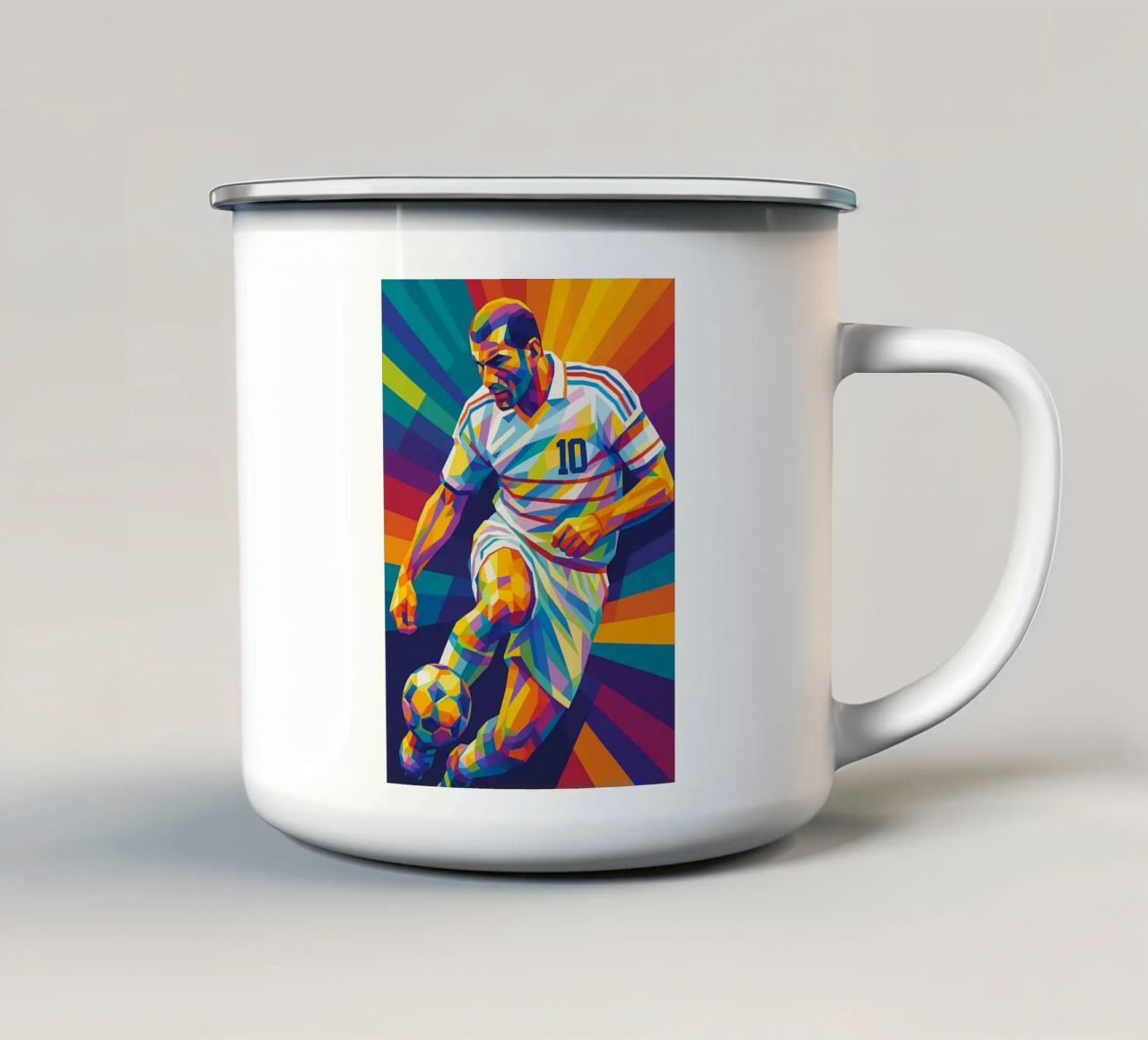 zinedine zidane tazza in smalto da HopeStudio