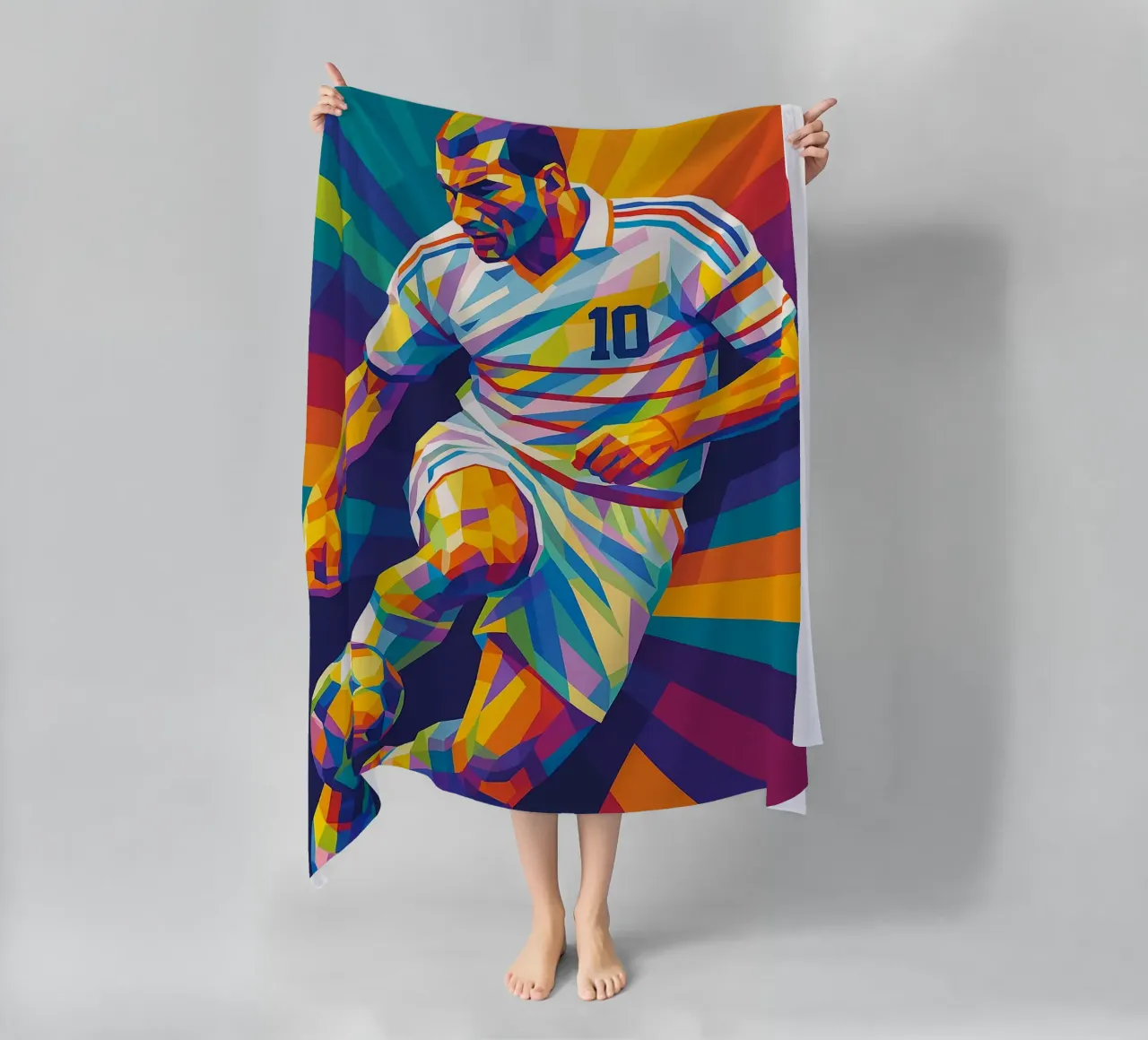 zinedine zidane beach towel by HopeStudio