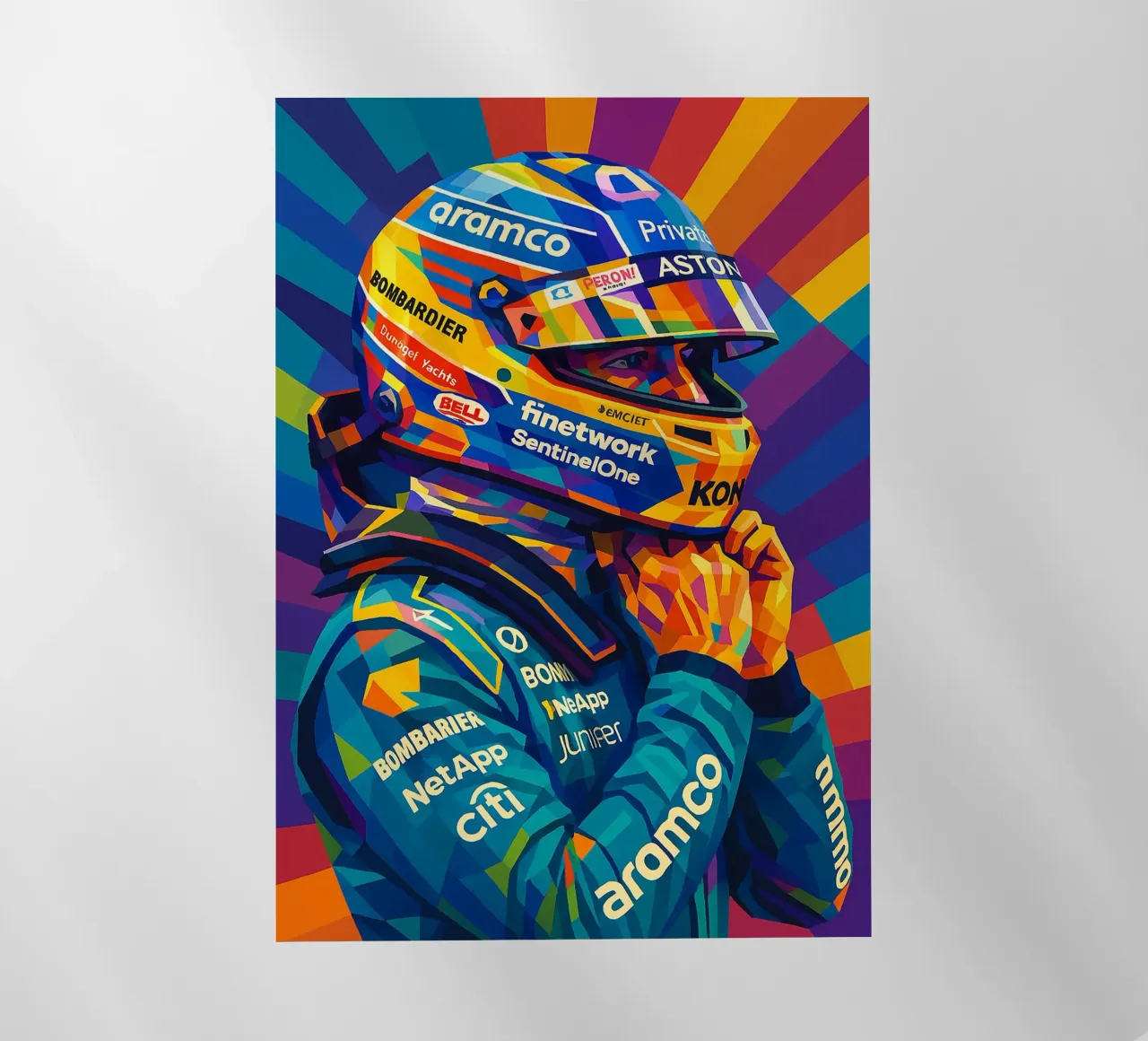Fernando Alonso Aston Martin pellicola backlit da HopeStudio