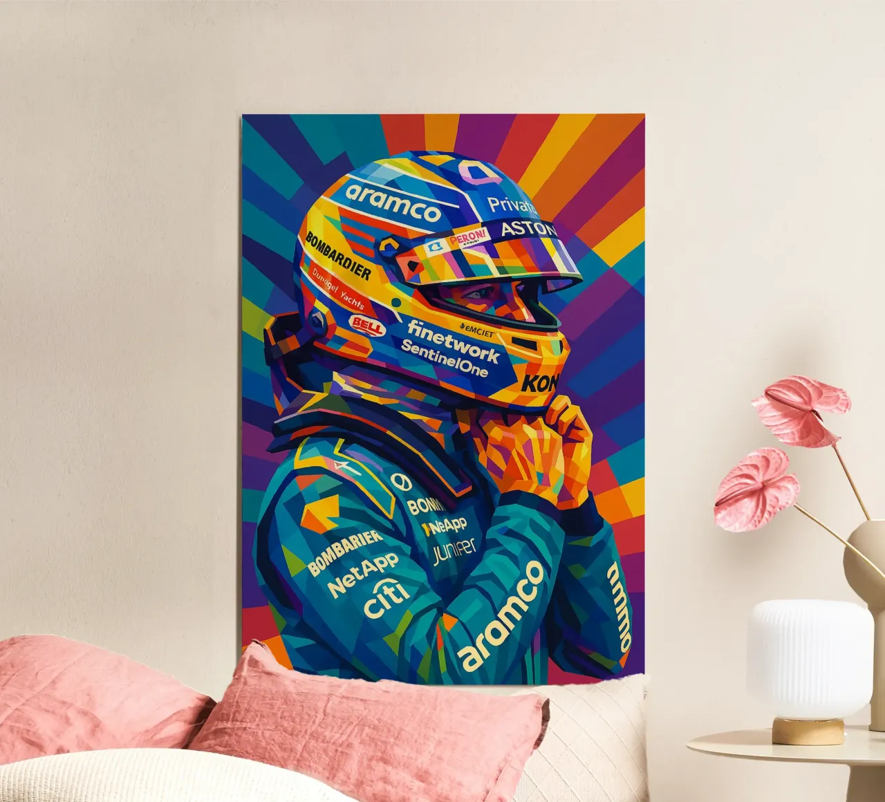 Fernando Alonso Aston Martin carta hahnemühle da HopeStudio
