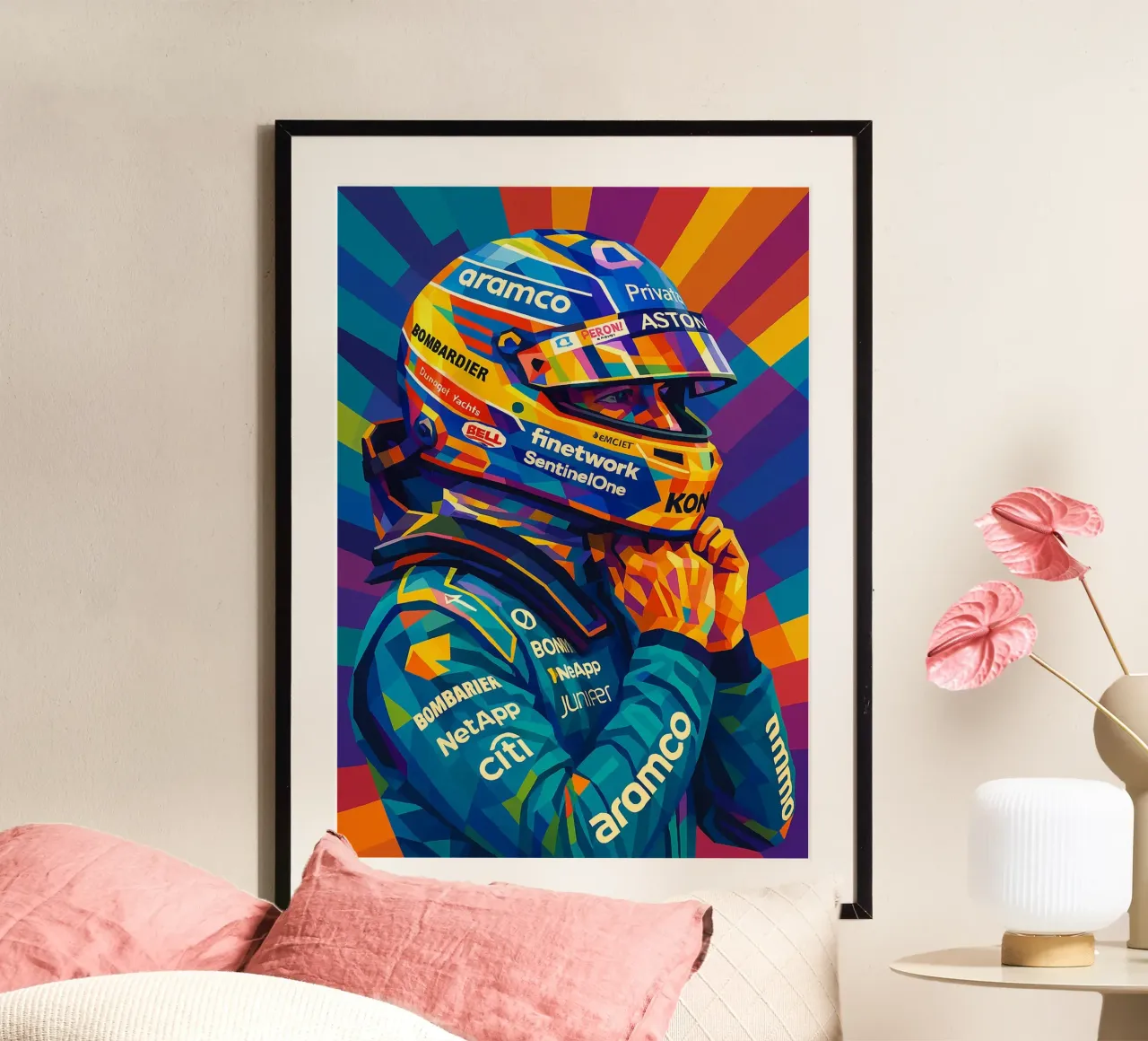 Fernando Alonso Aston Martin carta hahnemühle da HopeStudio