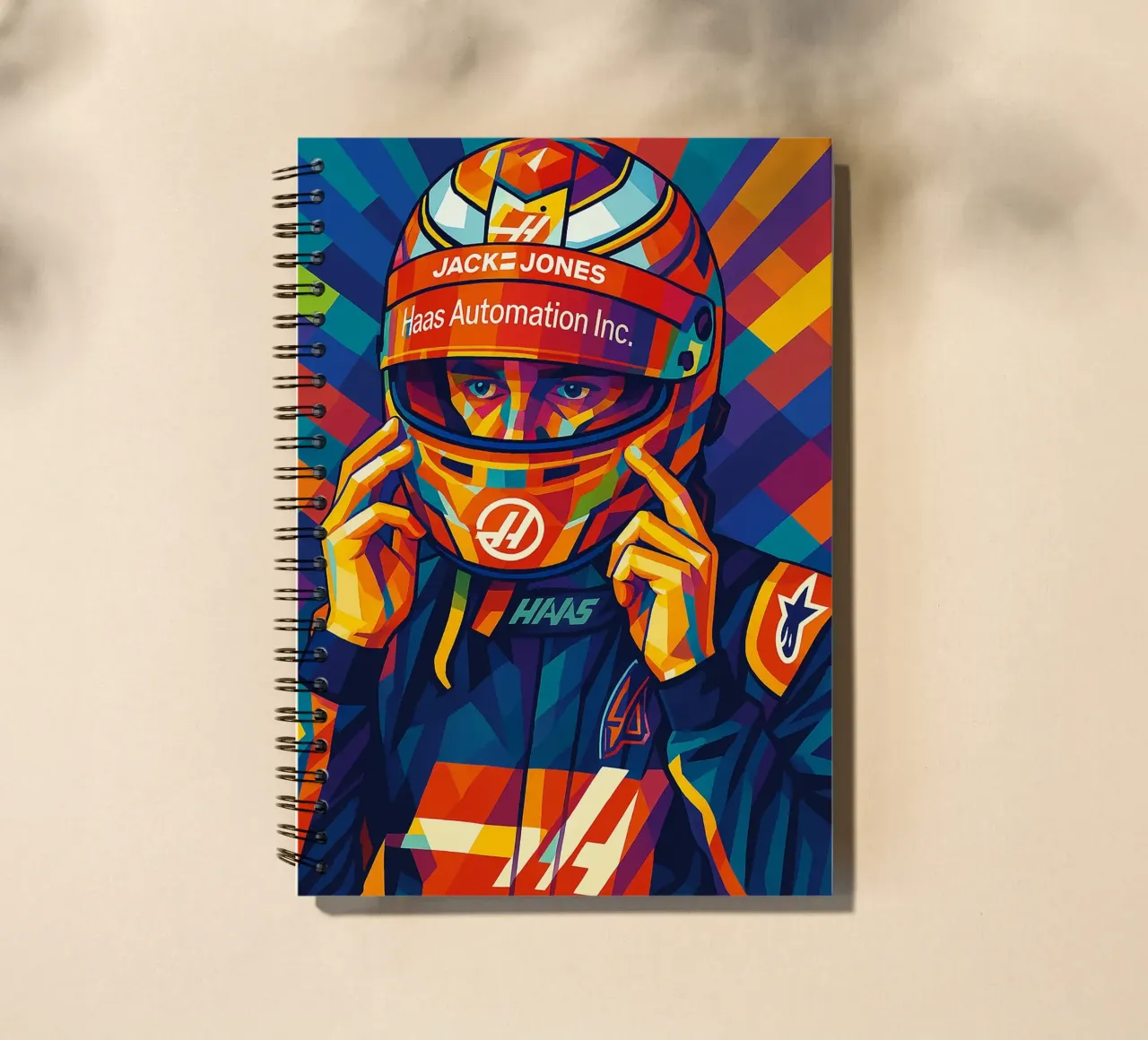 Kevin Magnussen spiral notebook by HopeStudio