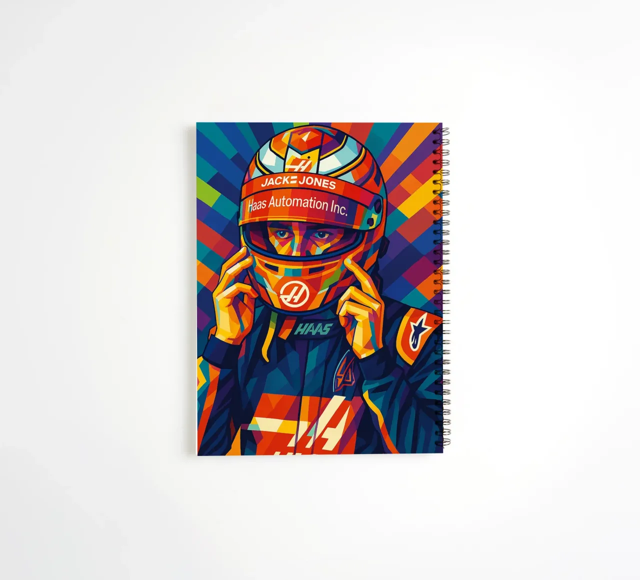 Kevin Magnussen spiral notebook by HopeStudio