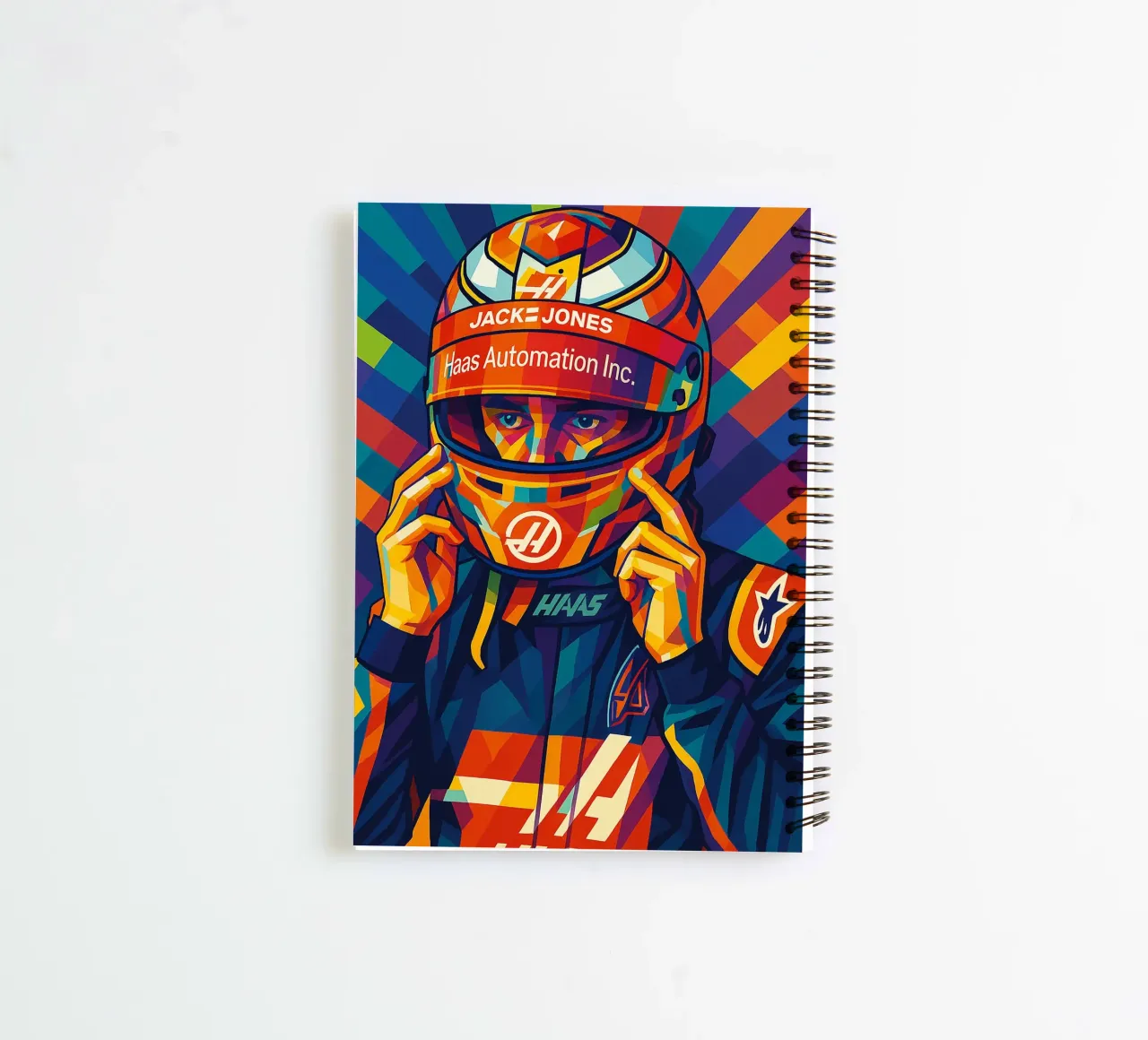 Kevin Magnussen spiral notebook by HopeStudio