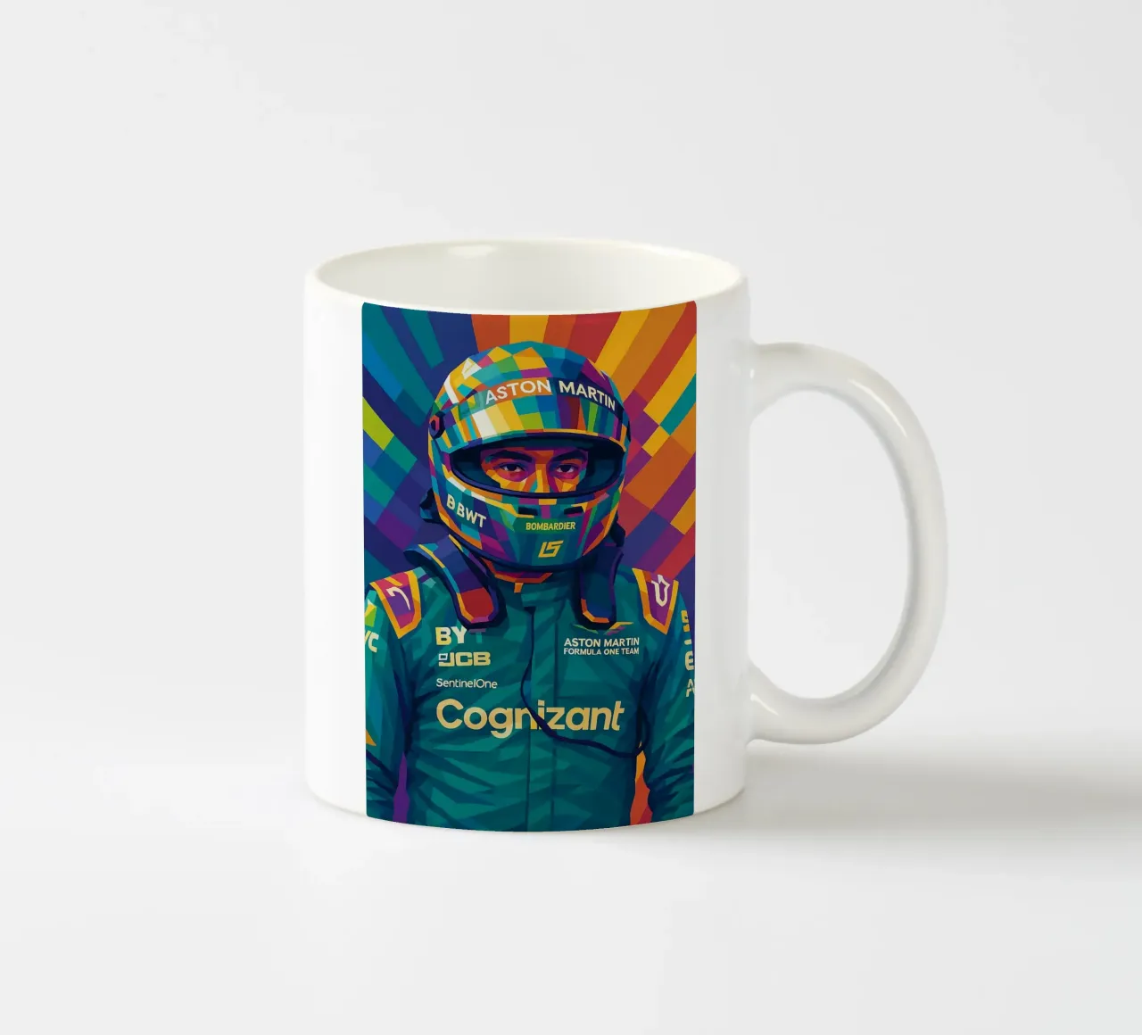 Lance Stroll Aston Martin tazza in ceramica da HopeStudio