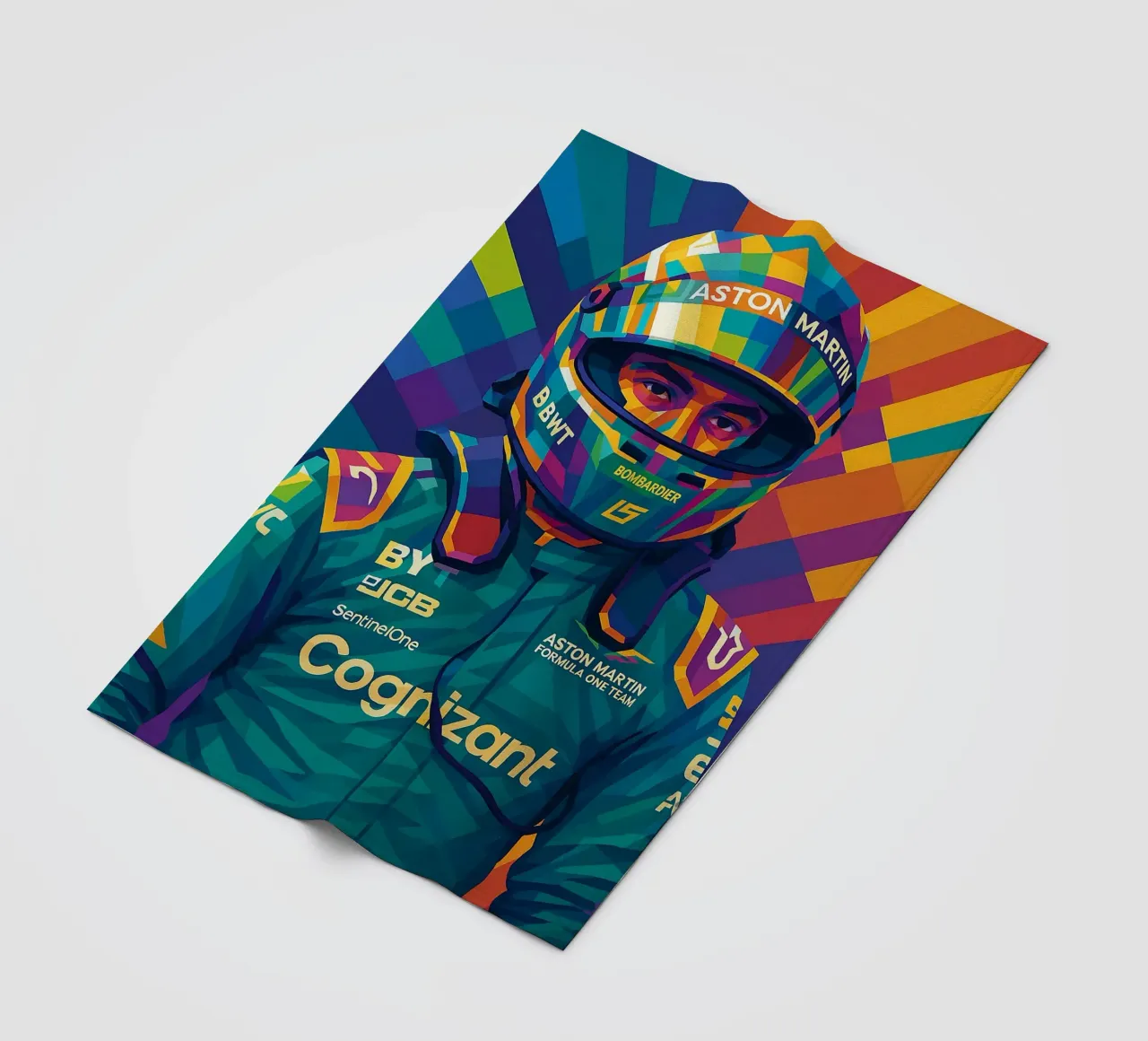 Lance Stroll Aston Martin coperta in pile da HopeStudio