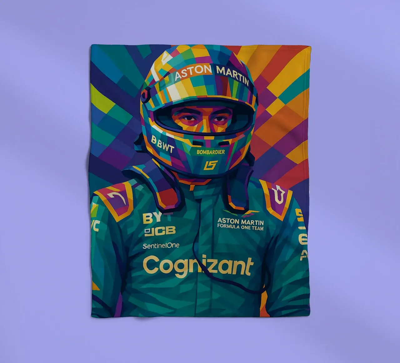 Lance Stroll Aston Martin coperta in pile da HopeStudio