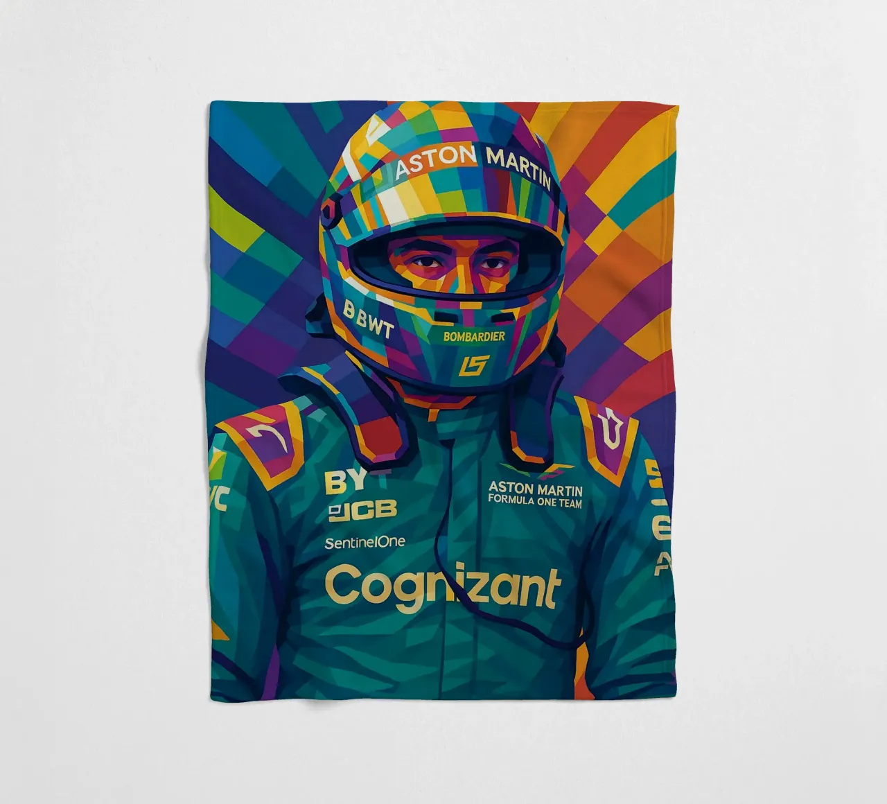 Lance Stroll Aston Martin coperta in pile da HopeStudio