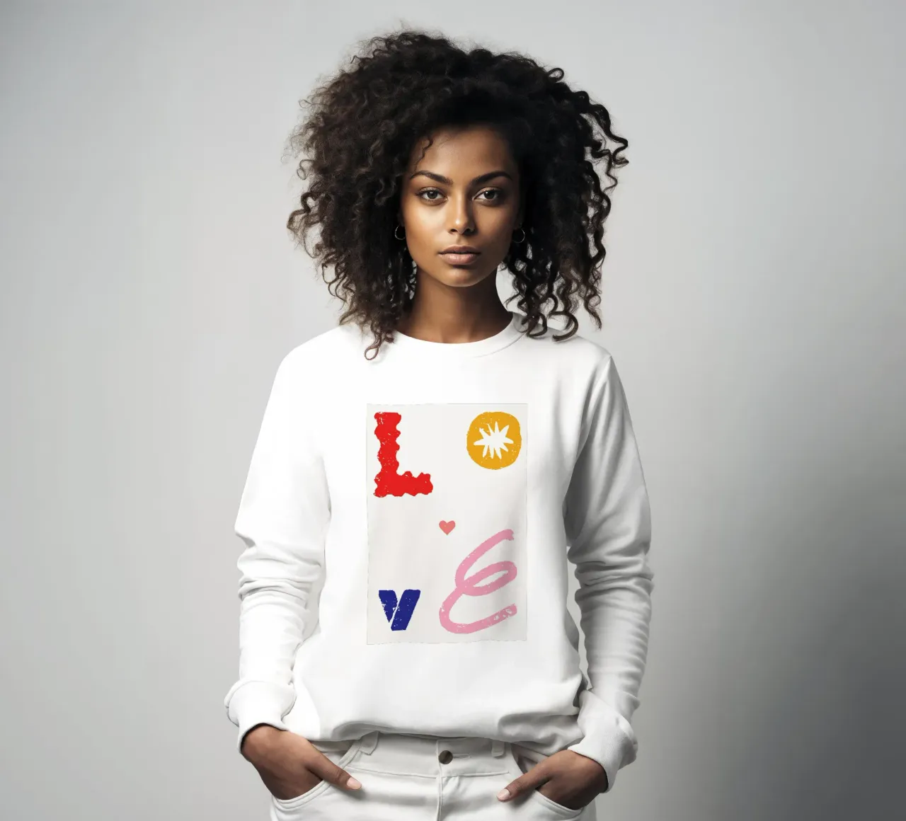 Love Scattered felpa da Pure
