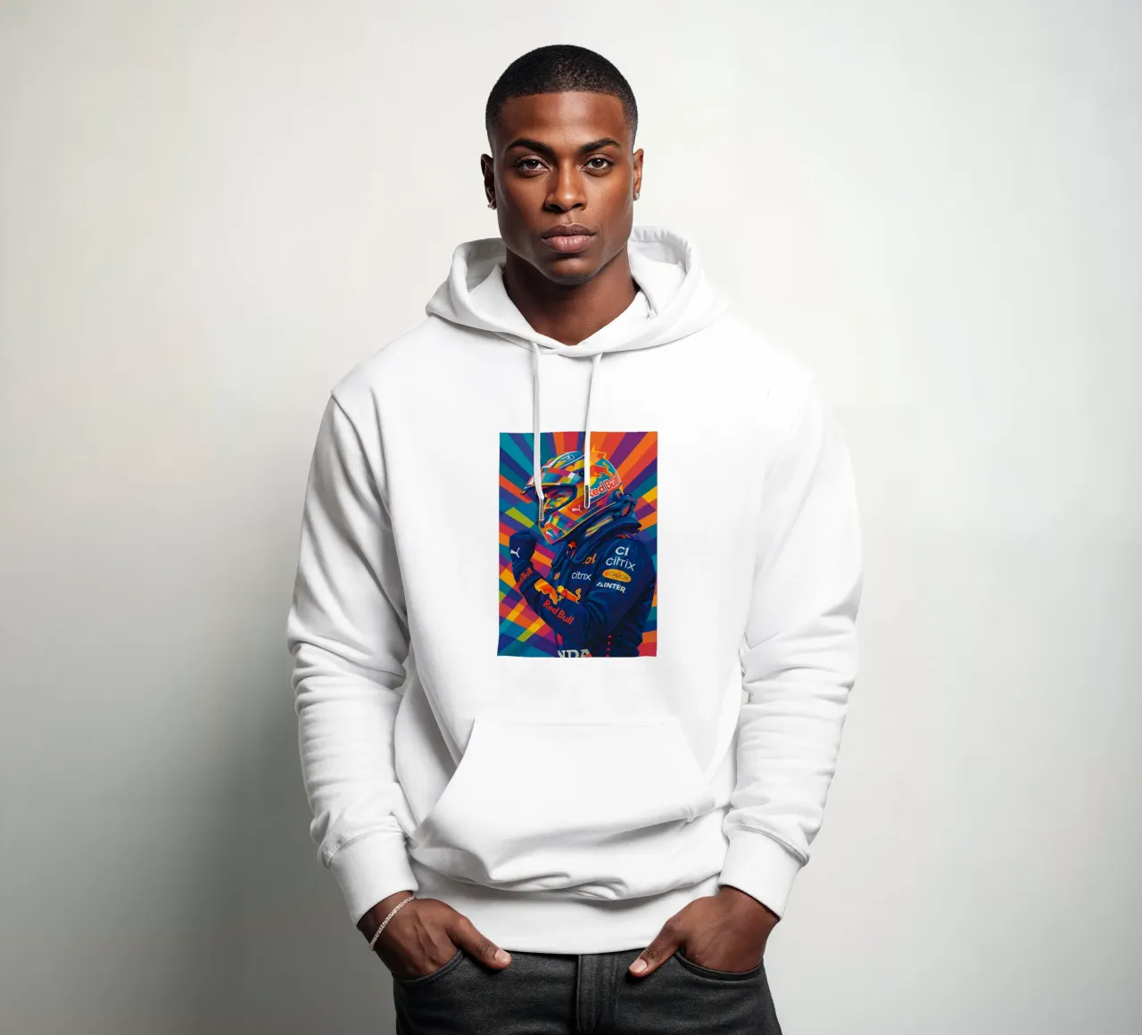 Max Verstappen Red Bull felpa con cappuccio da HopeStudio