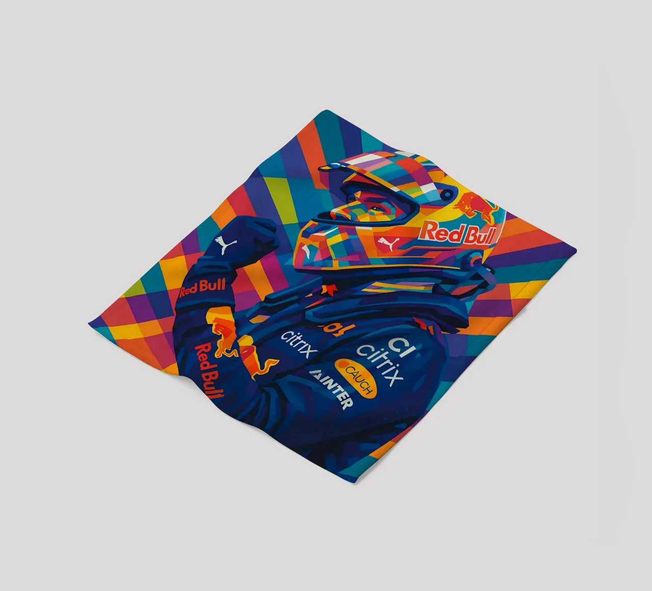 Max Verstappen Red Bull coperta in pile da HopeStudio