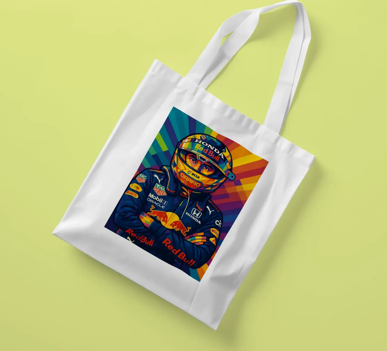 Sergio Perez Red Bull tote bag by HopeStudio
