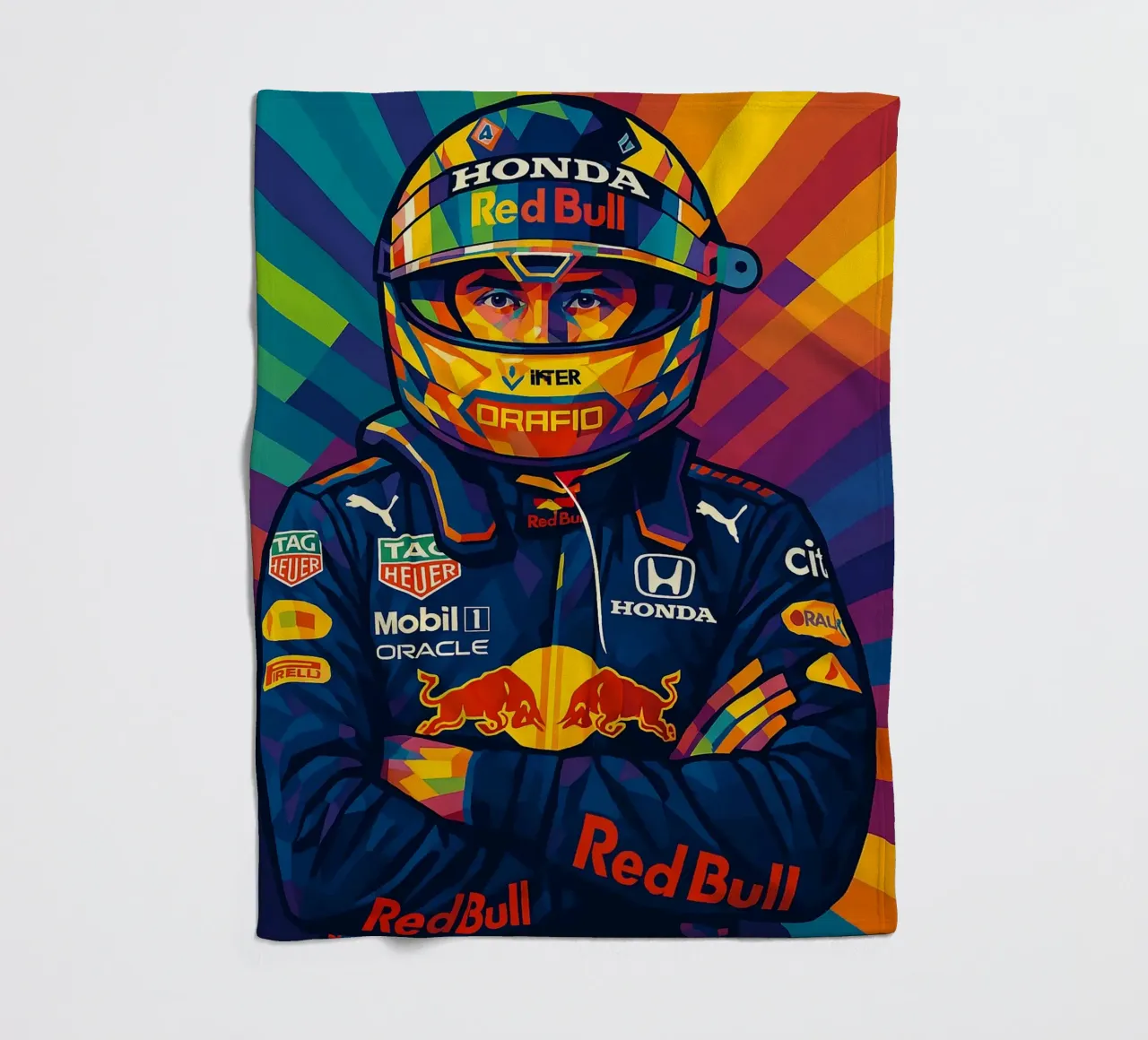 Sergio Perez Red Bull coperta in pile da HopeStudio