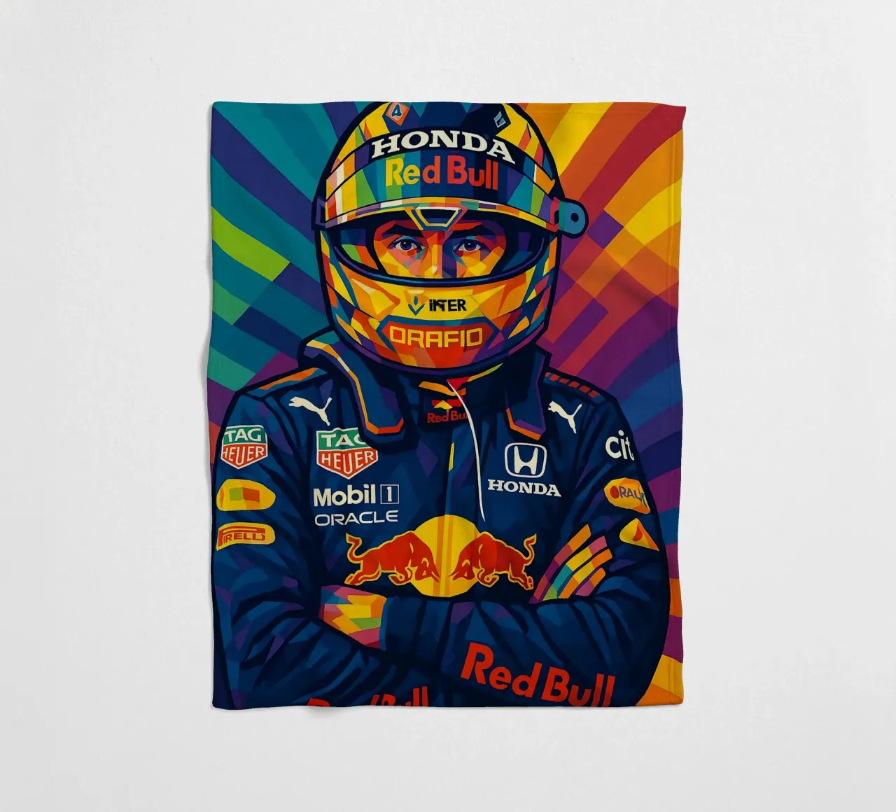 Sergio Perez Red Bull coperta in pile da HopeStudio