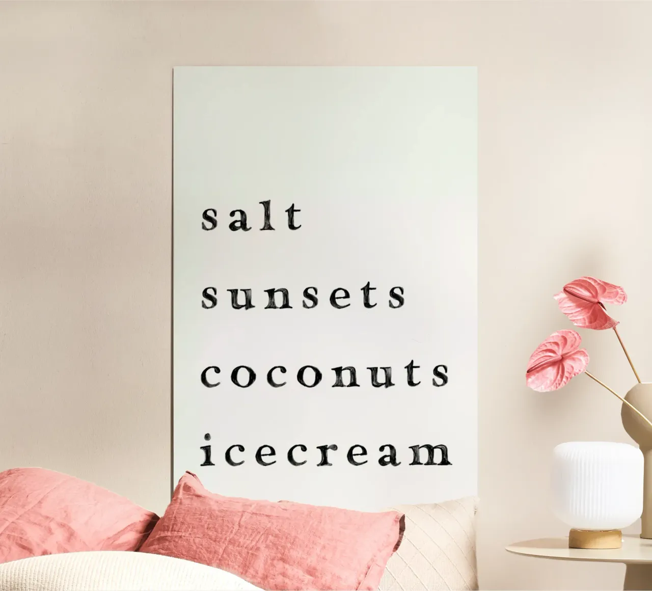 Salt and Sunsets poster con telaio in alluminio da KRUTH DESIGN