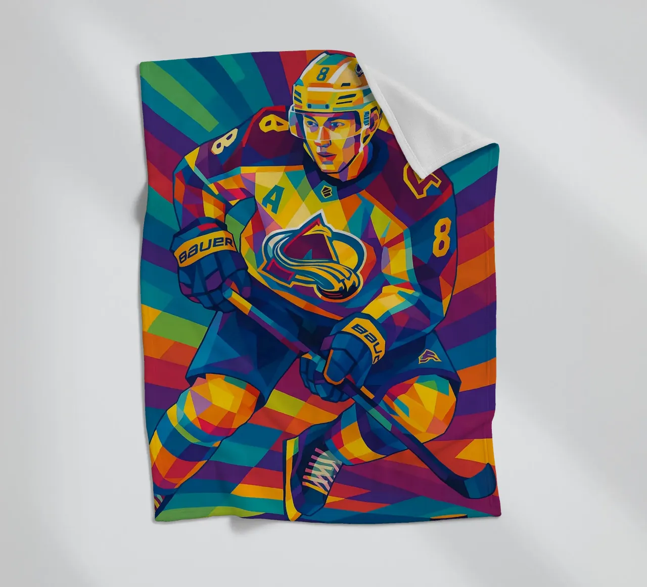 Cale Makar coperta in pile da HopeStudio