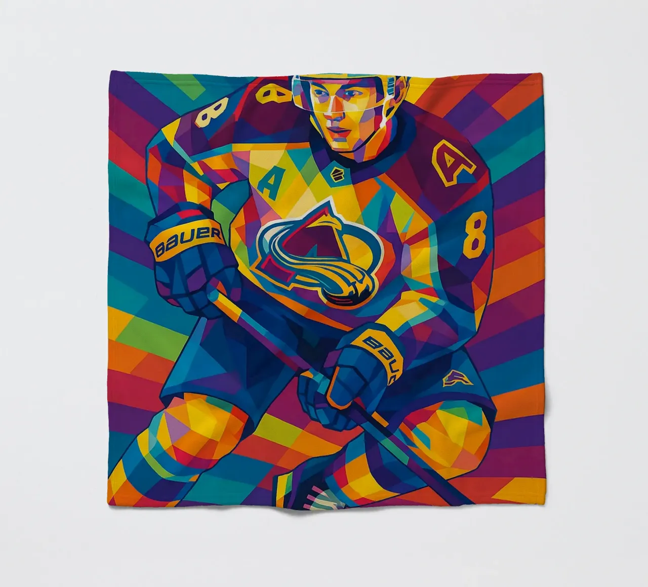 Cale Makar coperta in pile da HopeStudio