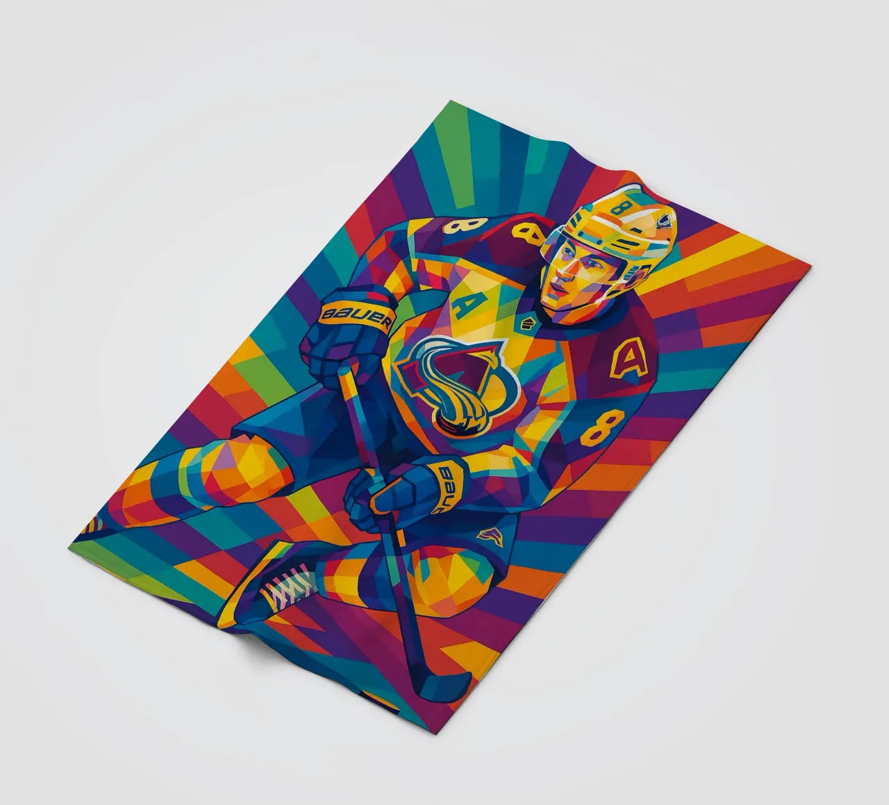 Cale Makar coperta in pile da HopeStudio