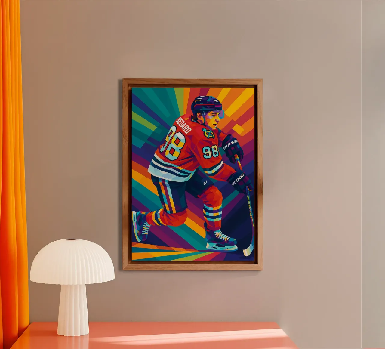 connor bedard alluminio dibond da HopeStudio