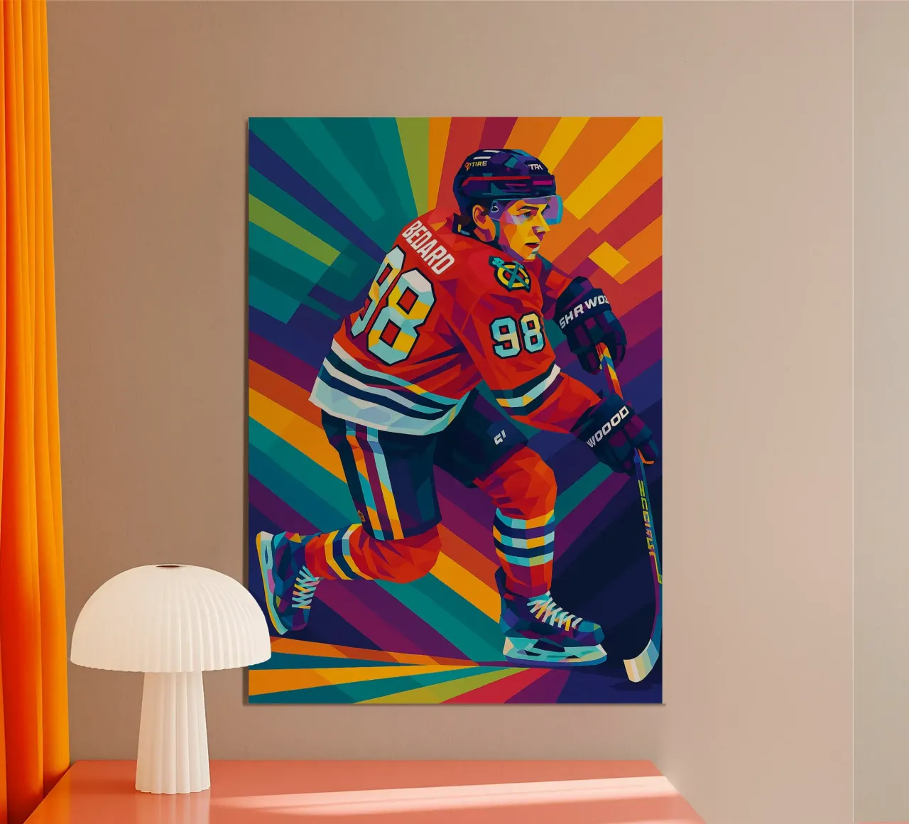 connor bedard alluminio dibond da HopeStudio
