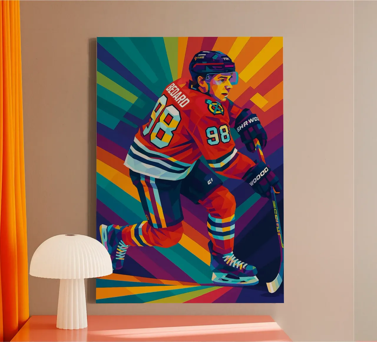 connor bedard tela con Cornice a cassetta da HopeStudio