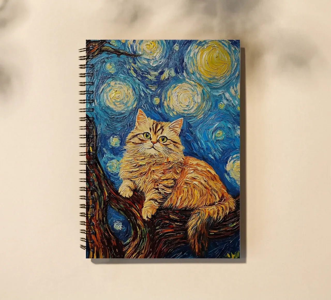 cat tree branches spiral notebook by James Isaac Jackson