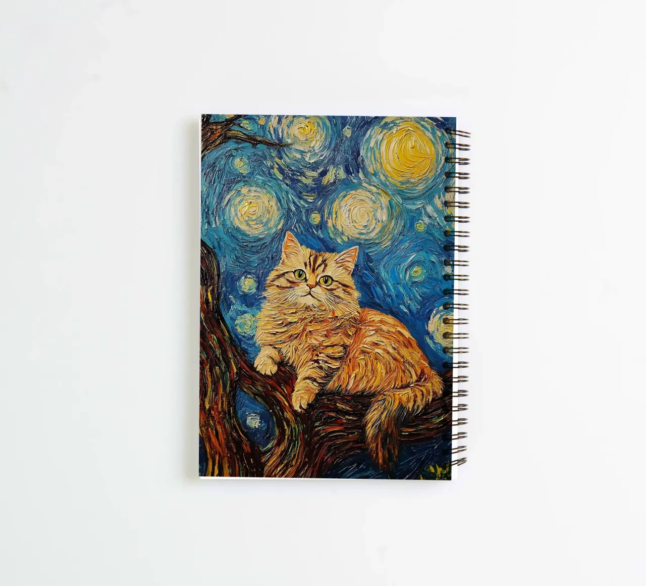 cat tree branches spiral notebook by James Isaac Jackson