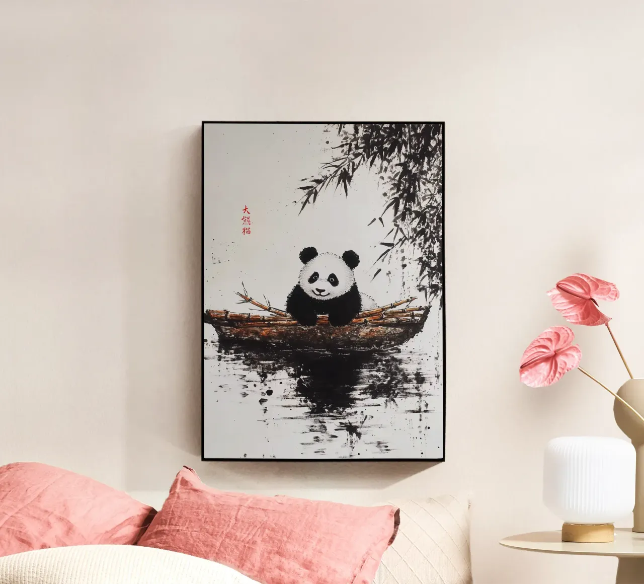 panda barca bambù acqua plexiglass da James Isaac Jackson