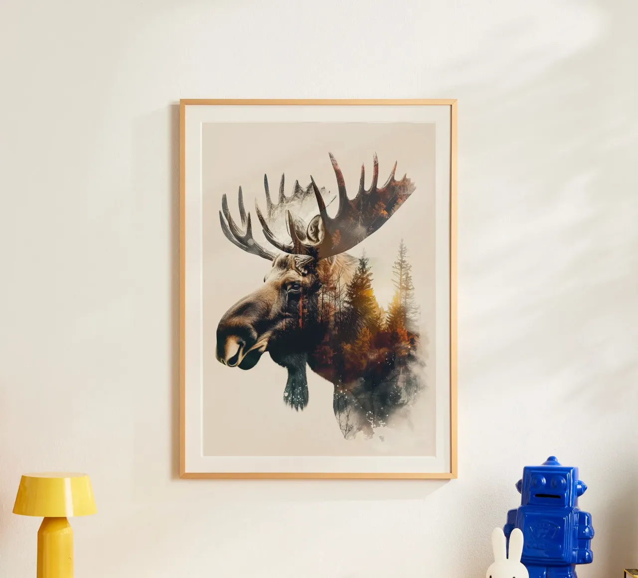 moose forest trees nature hahnemühle by James Isaac Jackson