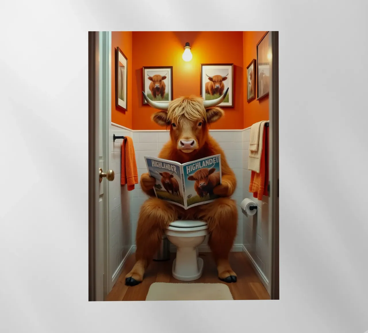 lettura del bagno della mucca pellicola backlit da James Isaac Jackson