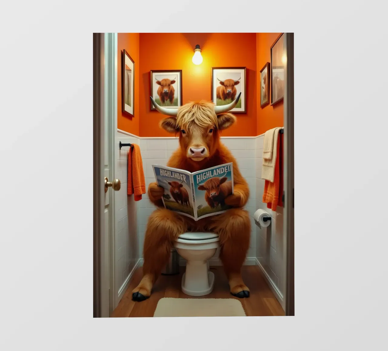 lettura del bagno della mucca pellicola backlit da James Isaac Jackson