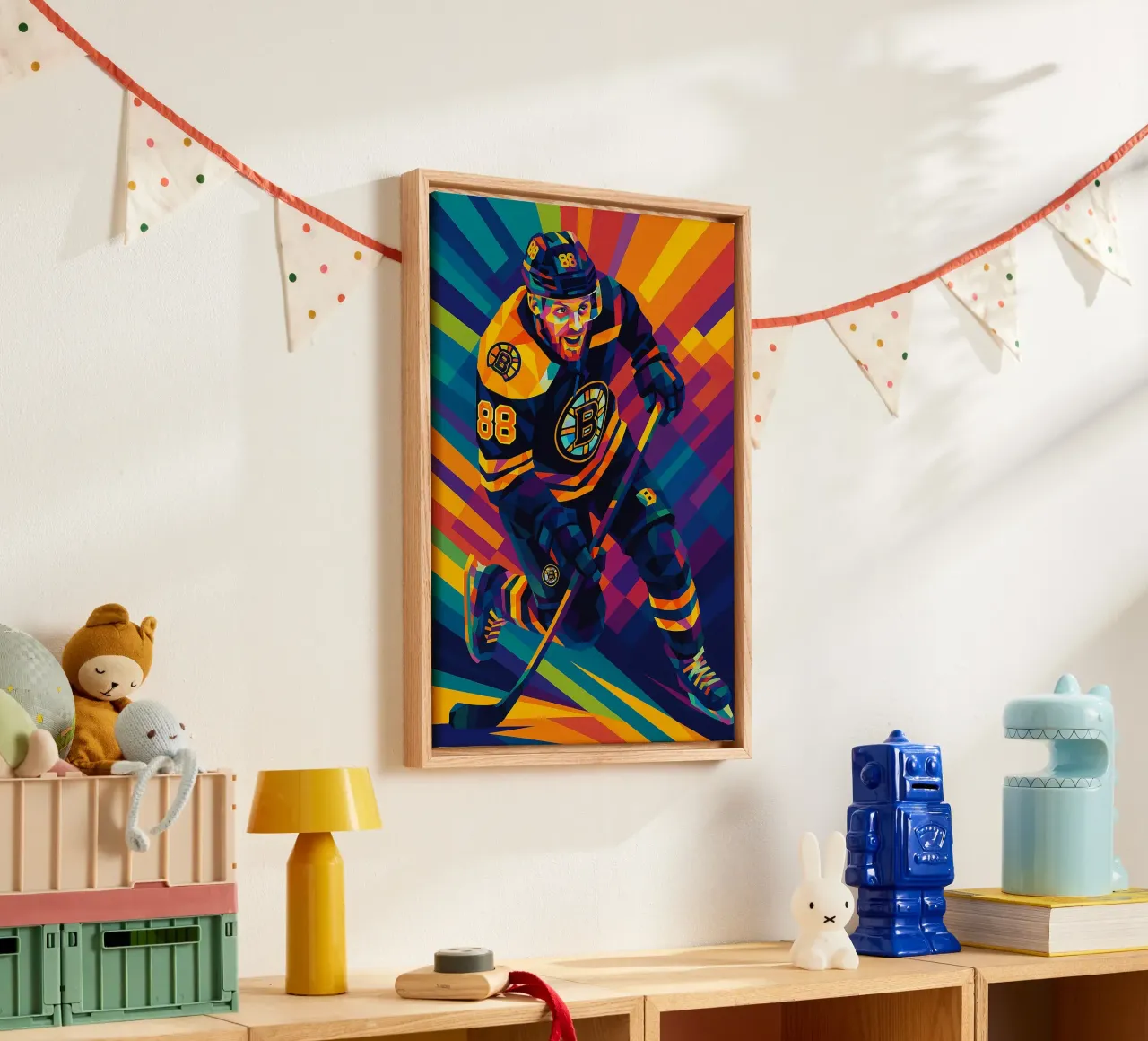 David Pastrnak tela con Cornice a cassetta da HopeStudio
