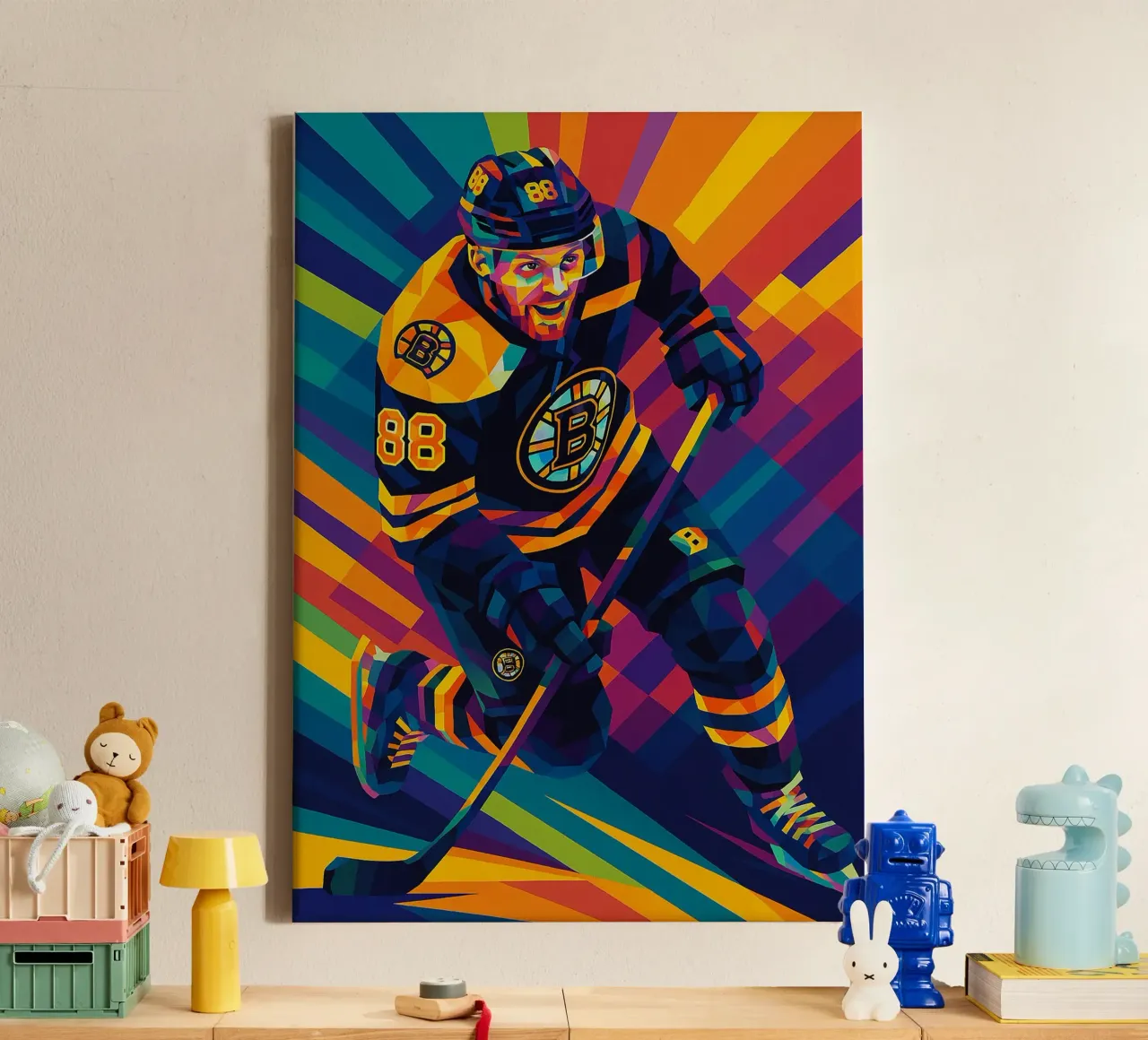 David Pastrnak tela con Cornice a cassetta da HopeStudio