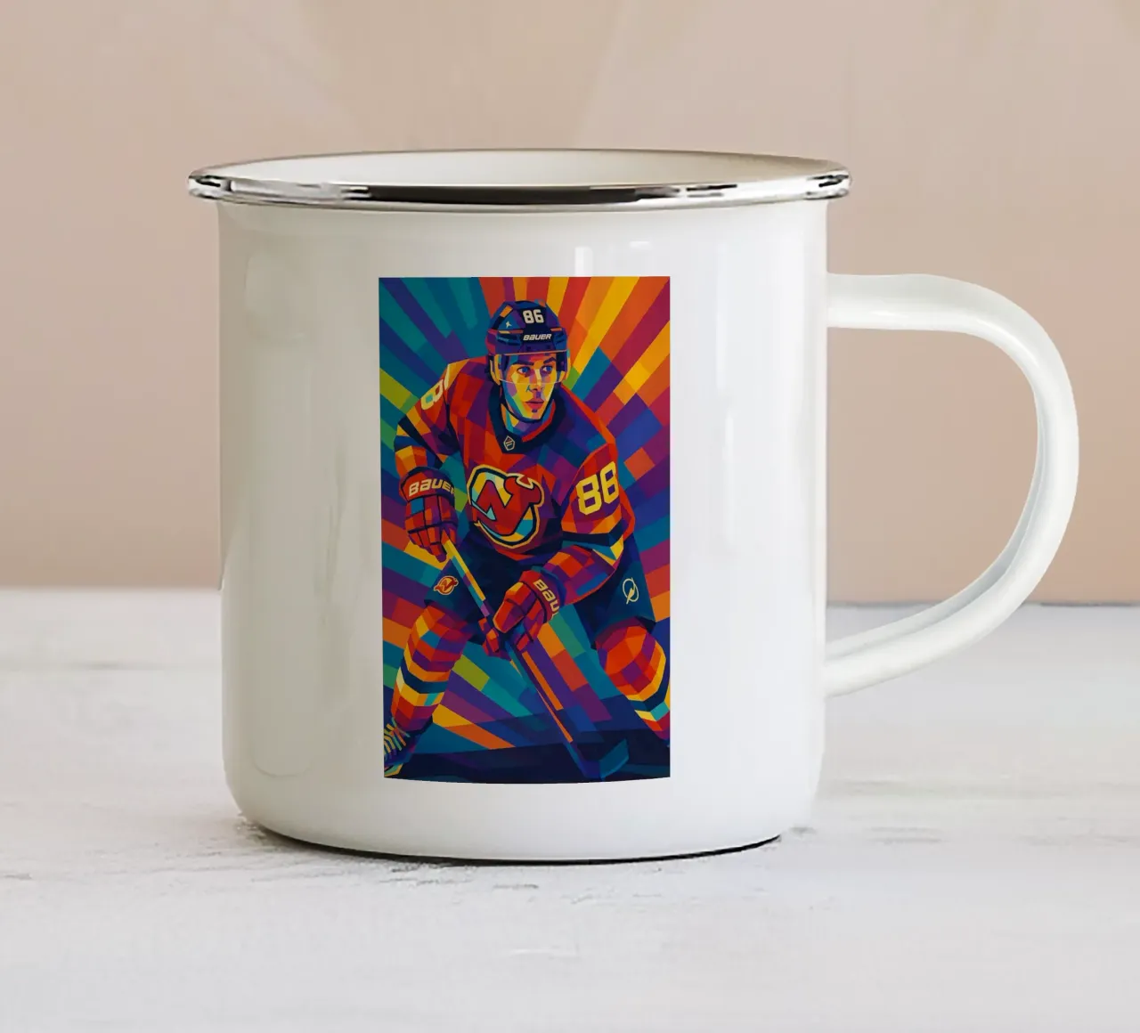 Jack Hughes tazza in smalto da HopeStudio