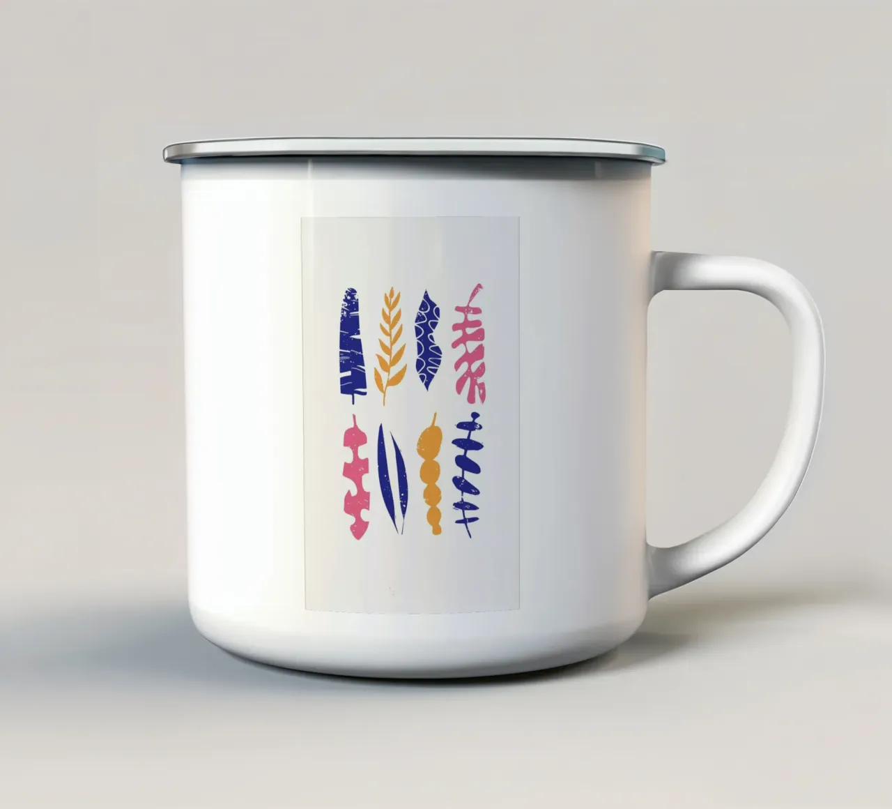 Leaves Stacked II tazza in smalto da Pure